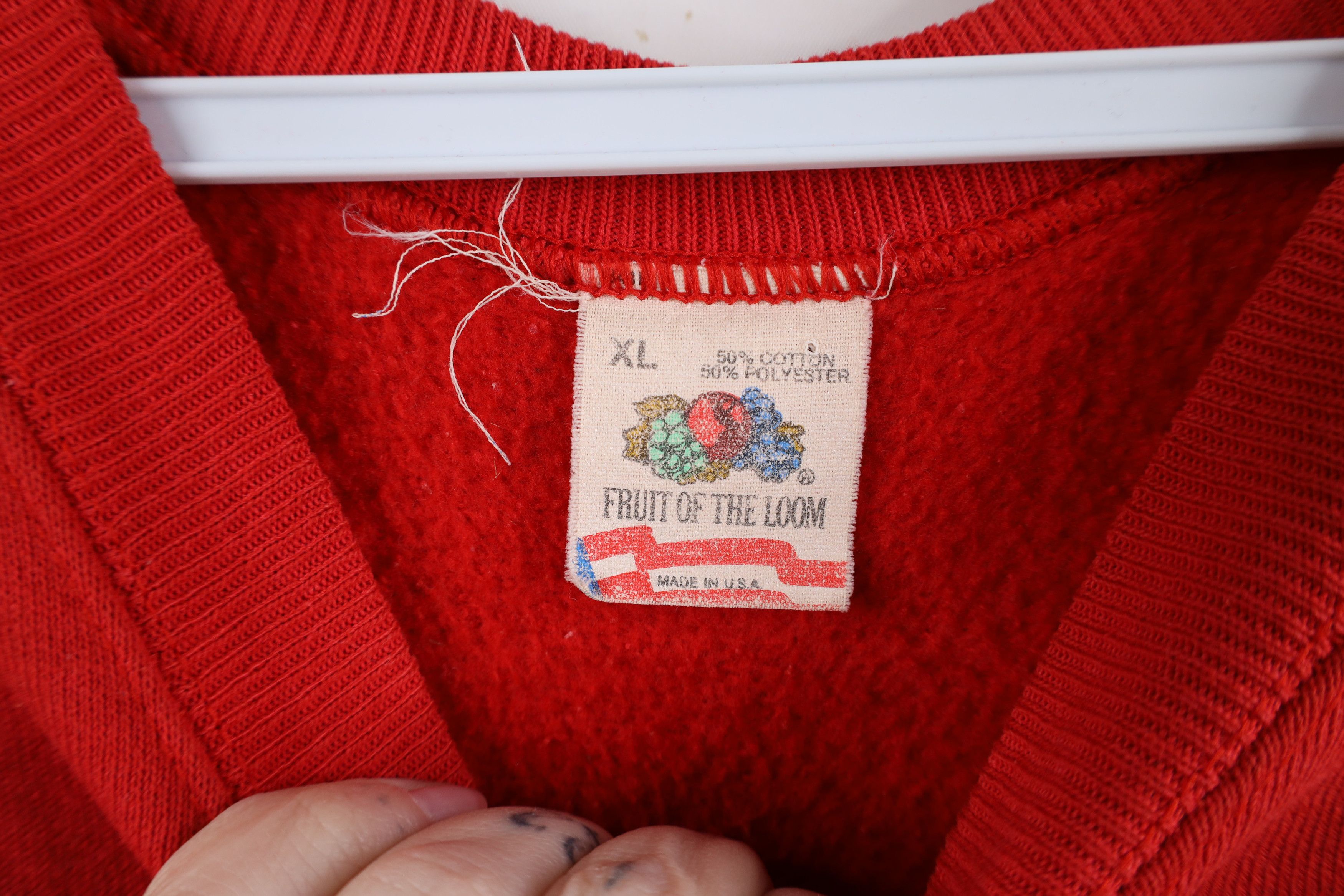 Vintage Vintage 90s Delta Sigma Theta Sorority Sweatshirt Red USA Size XL / US 12-14 / IT 48-50 - 5 Thumbnail