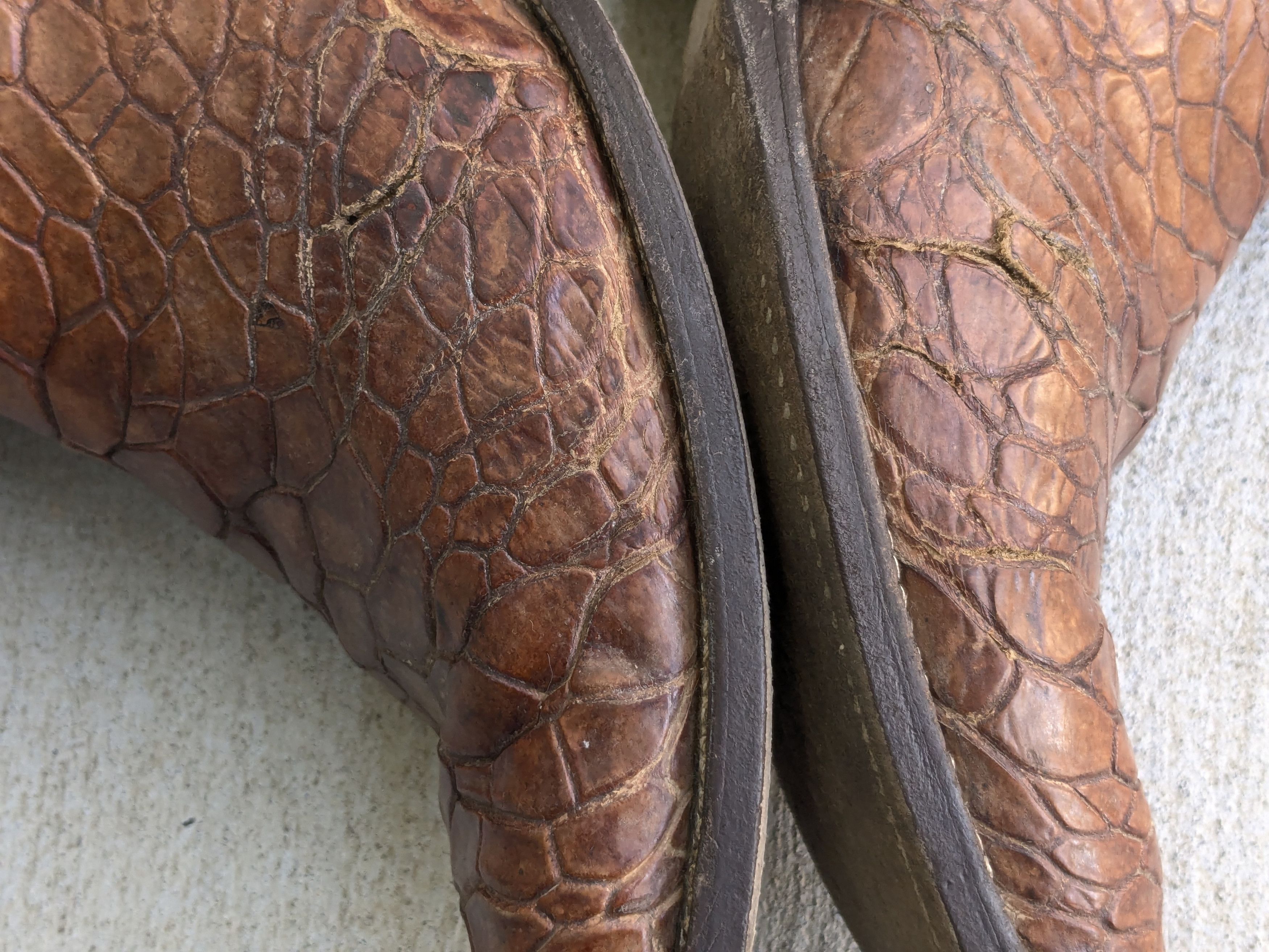 Genuine Leather × Vintage Vintage Cowboy Boots Brown 10 Leather USA Size US 10 / EU 43 - 3 Thumbnail