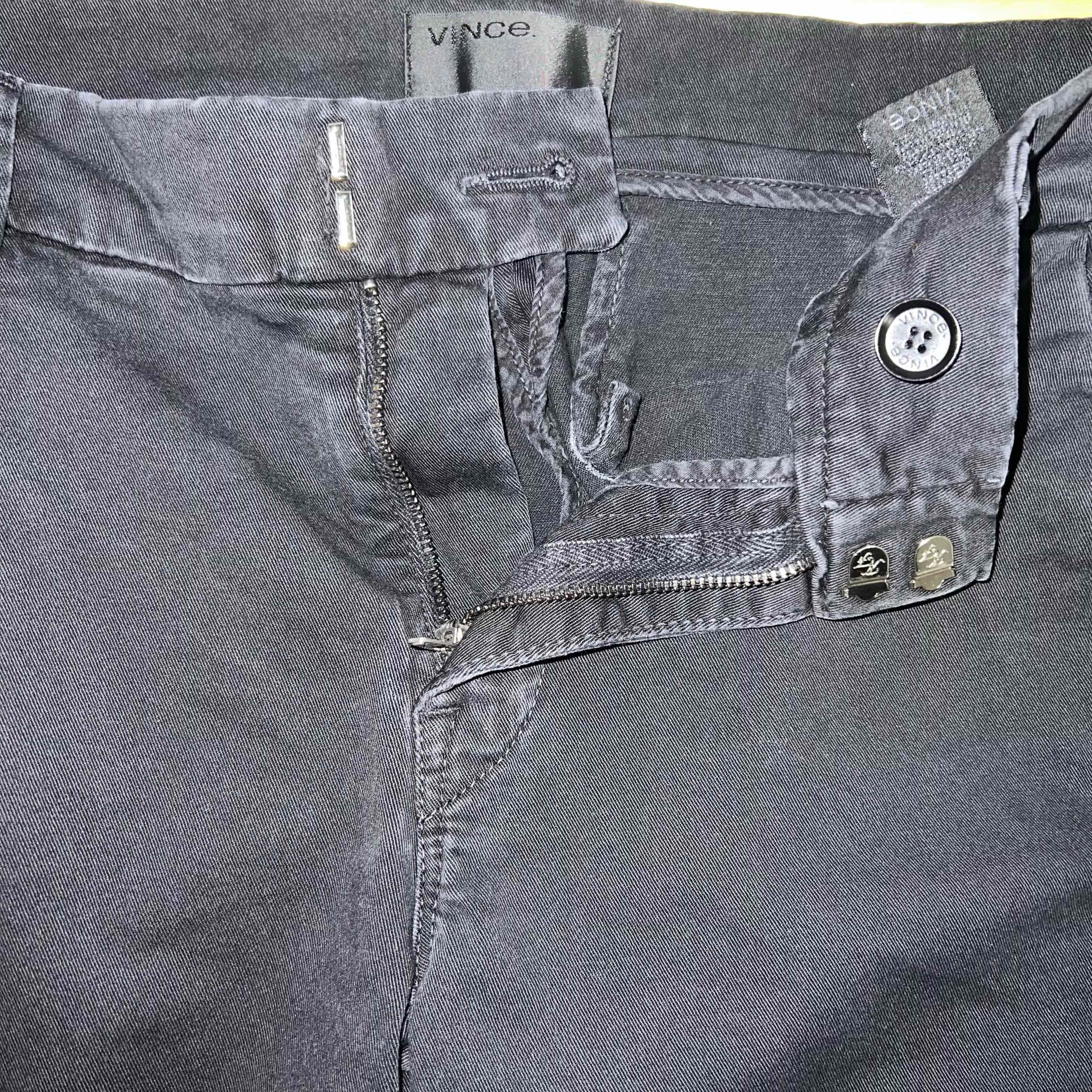 Vince Vince. Straight Leg Faded Black Skinny Pants Grunge Style Je Size 27" / US 4 / IT 40 - 13 Thumbnail