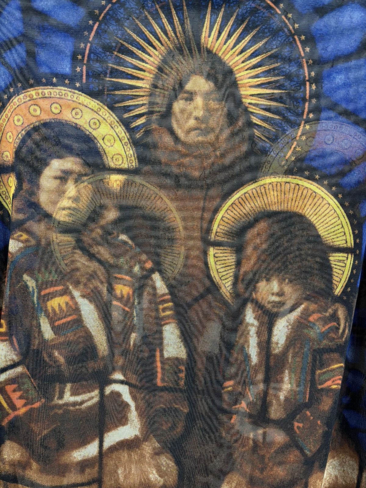 Jean Paul Gaultier 90s Jean Paul Gaultier FW98 Native American JPG Mesh Top 40 Size S / US 4 / IT 40 - 2 Thumbnail