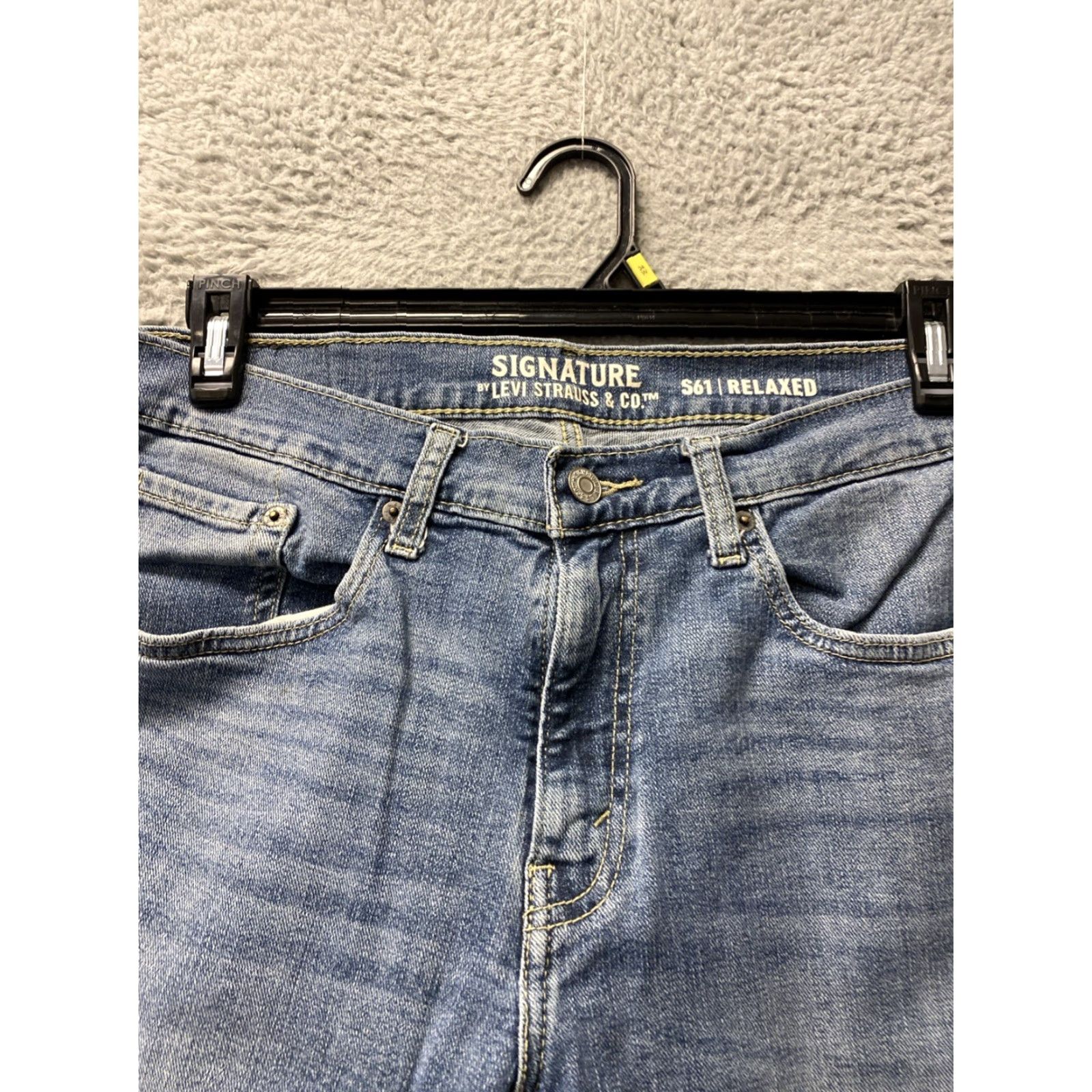 Vintage Signature By Levi Strauss Jeans Men 32x32 Flex Denim Slim Regular Blue 32 Inseam Mens Jeans Size US 32 / EU 48 - 2 Thumbnail