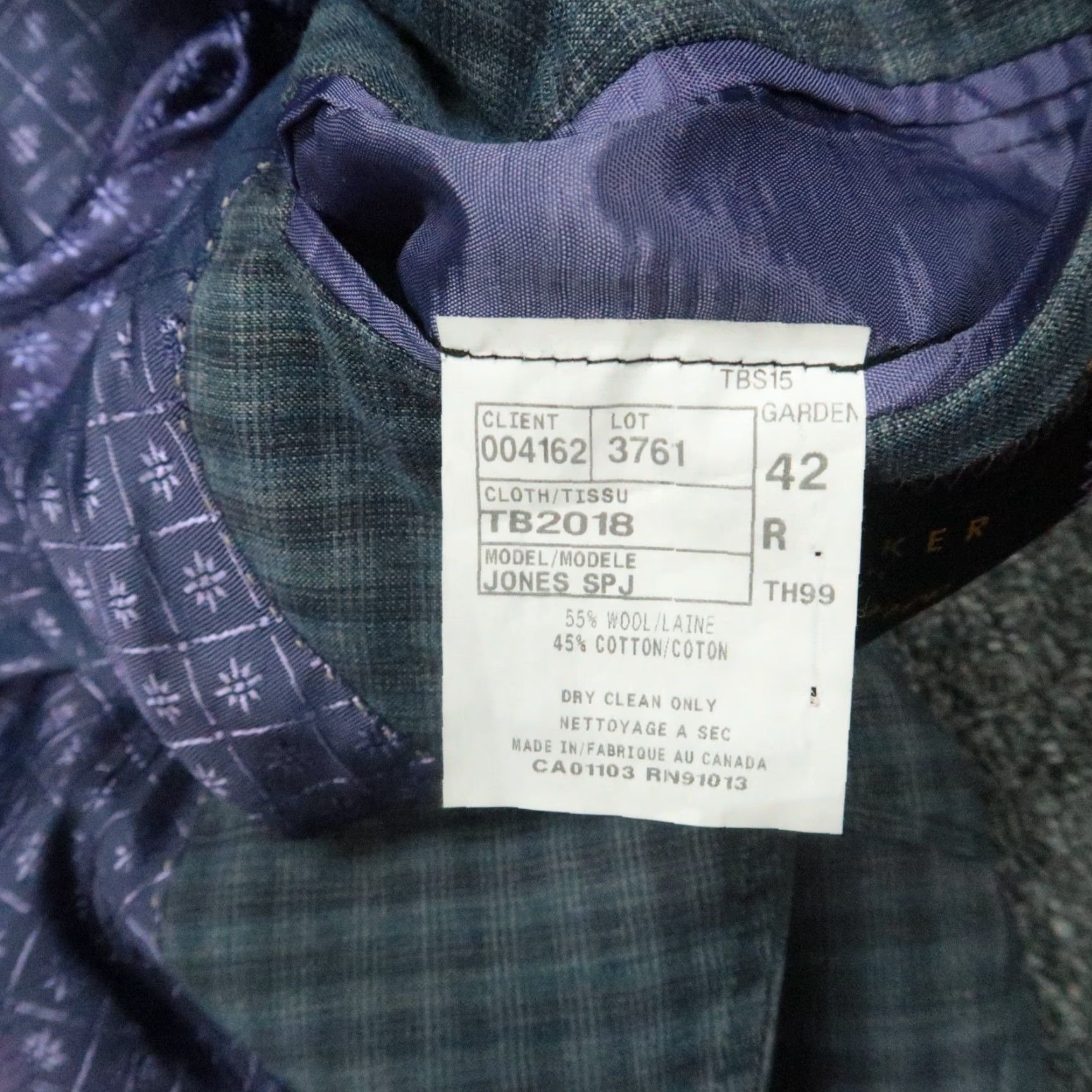 Ted Baker Ted Baker Blazer Mens 42R Gray Blue Endurance Plaid Wool Jacket Size 42R - 6 Thumbnail
