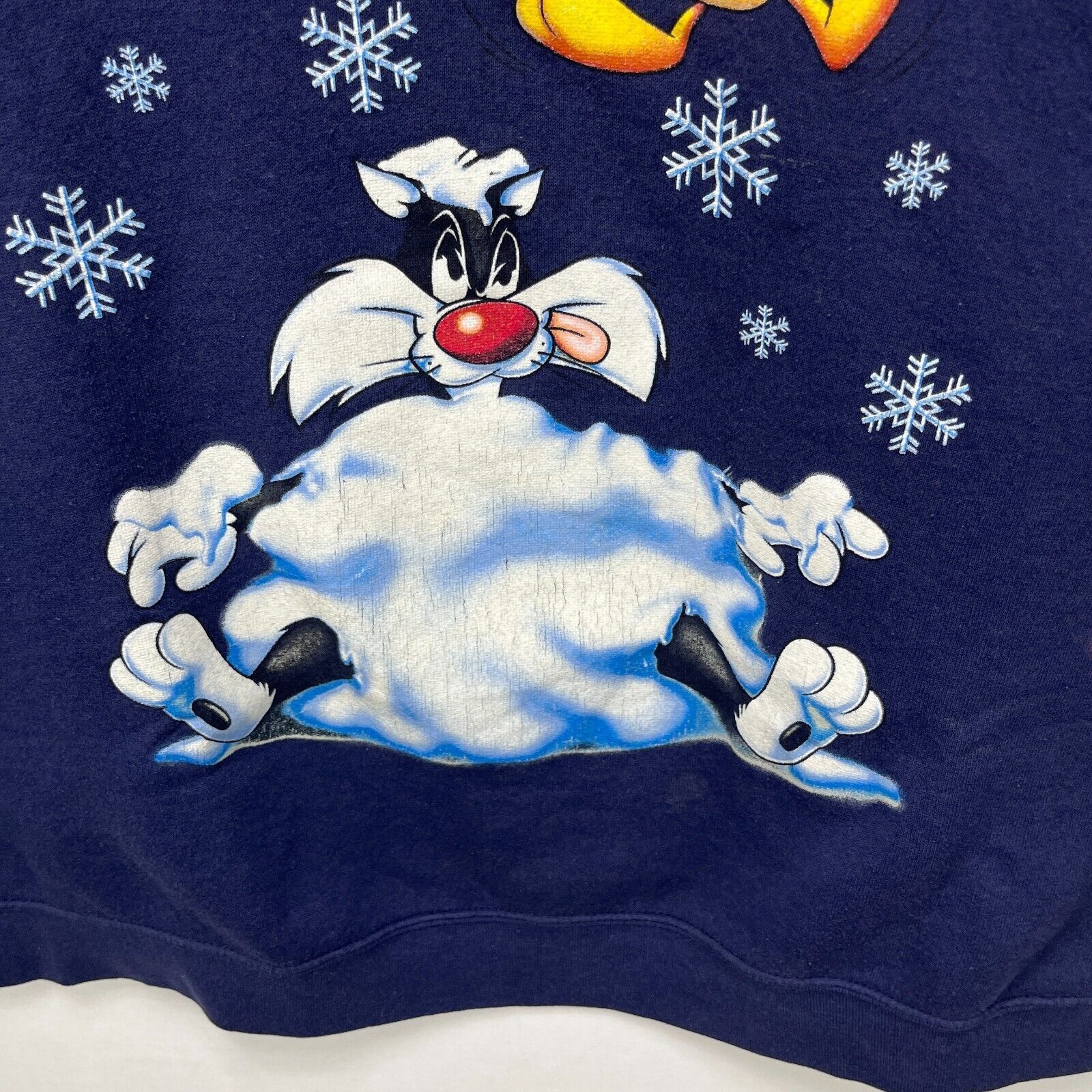 Vintage Vintage '90s Tweety Bird Looney Tunes Winter Christmas Large Size US L / EU 52-54 / 3 - 4 Thumbnail