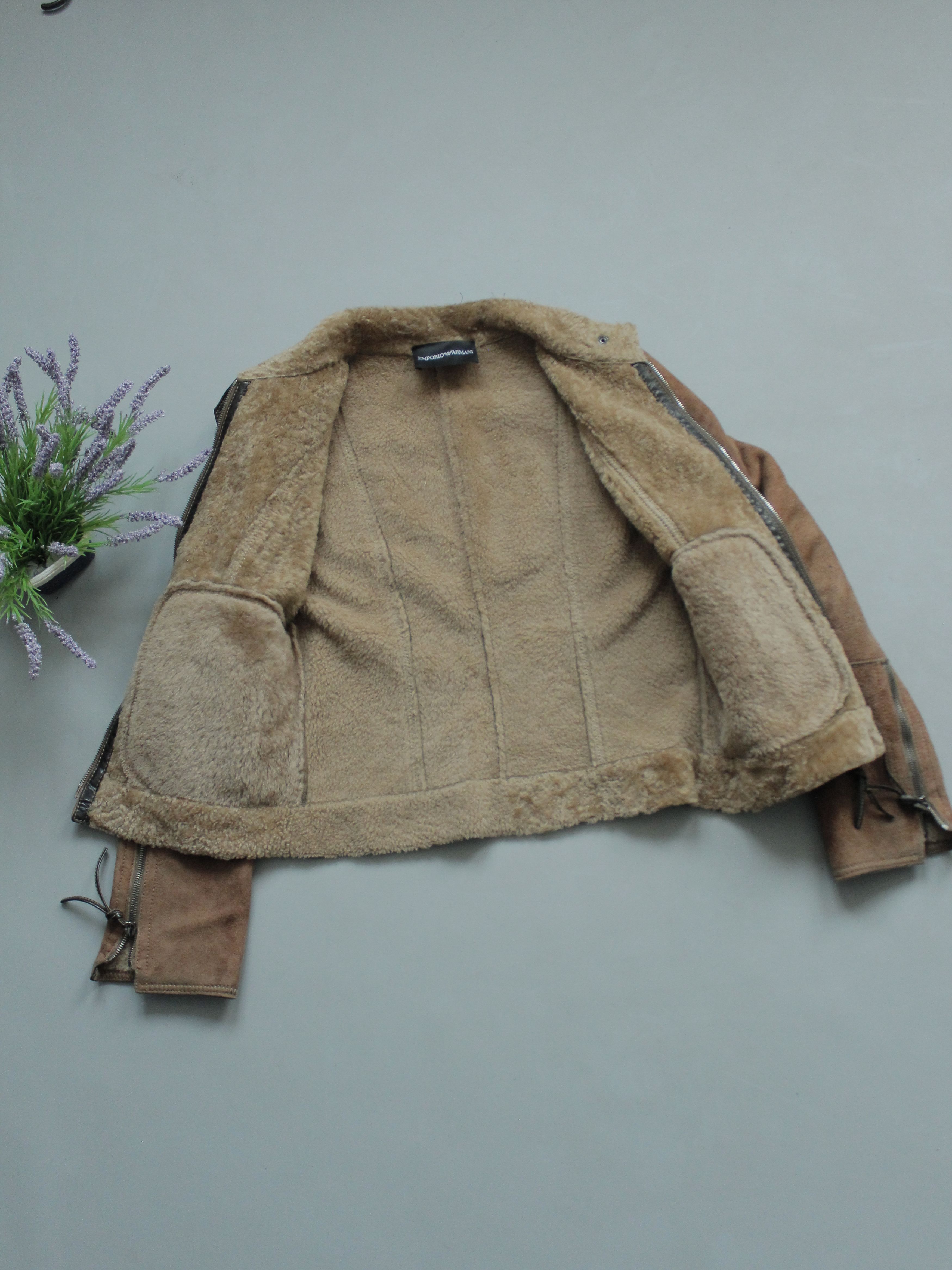 Emporio Armani Emporio Armani Womens Leather Painted Jacket Size M / US 6-8 / IT 42-44 - 4 Thumbnail