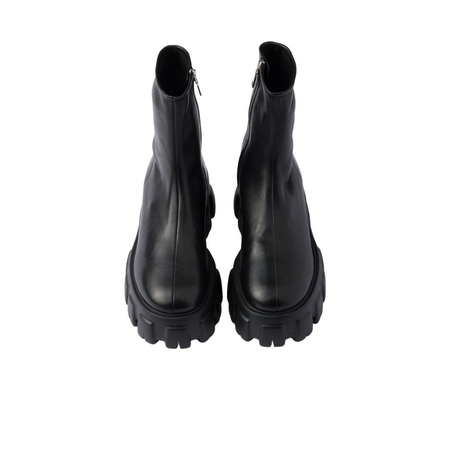 Prada PRADA $1650 Monolith Black stretch nappa leather Boots New & Size US 6.5 / IT 36.5 - 3 Thumbnail