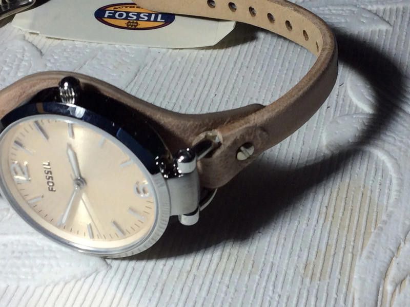 Fossil Fossil ladies beige dial leather strap watch Size ONE SIZE - 3 Thumbnail