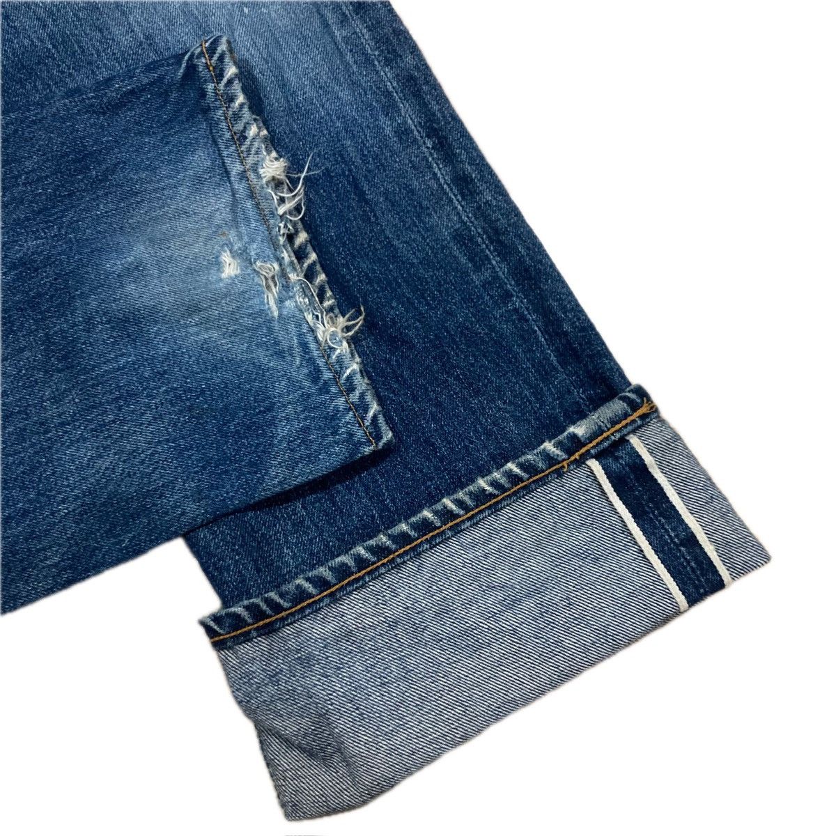 Levi's × Levi's Vintage Clothing × Vintage VINTAGE 90s LEVI’S BIG E 501XX SELVEDGE DISTRESSED JEANS Size US 30 / EU 46 - 7 Thumbnail