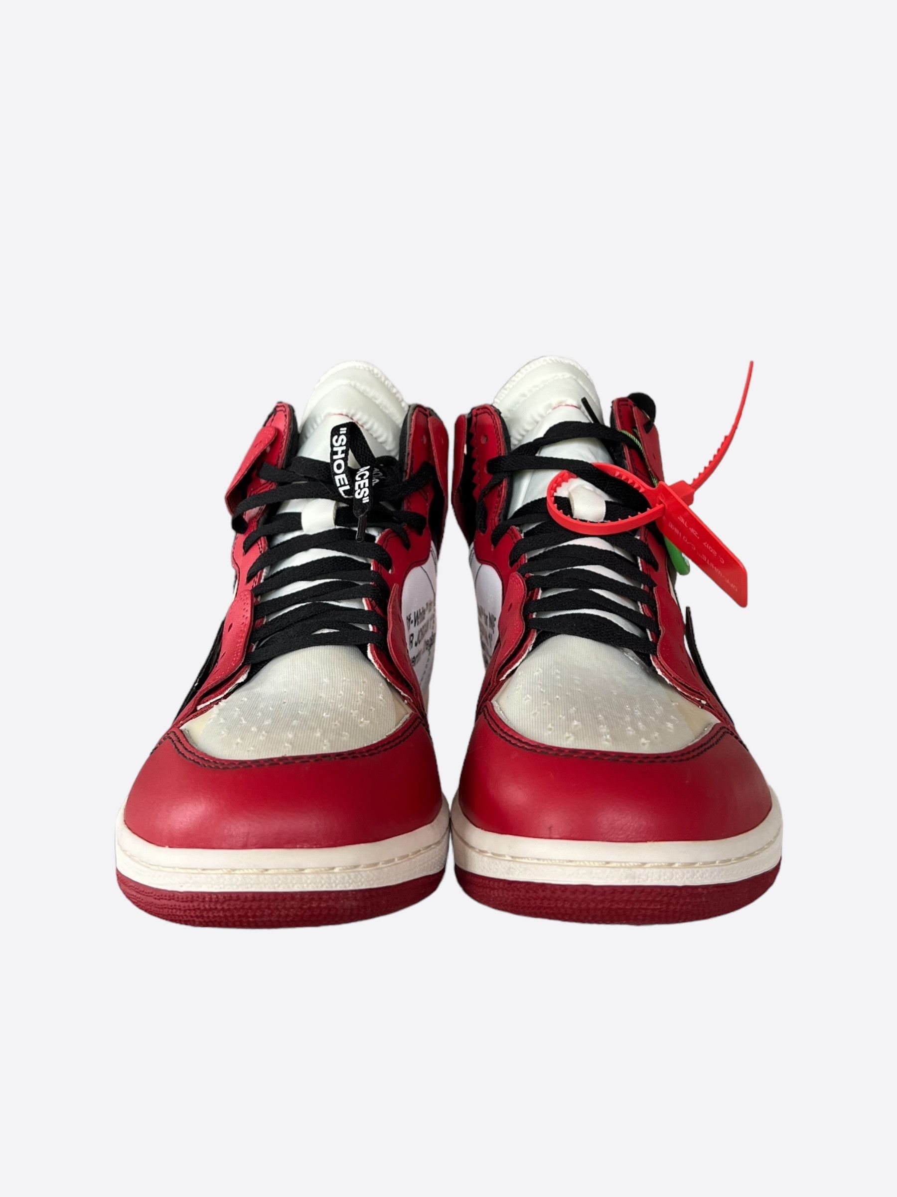 Nike × Off-White Nike Off-White Red Chicago Jordan 1 Hightop Sneakers Size US 14 / EU 47 - 2 Thumbnail