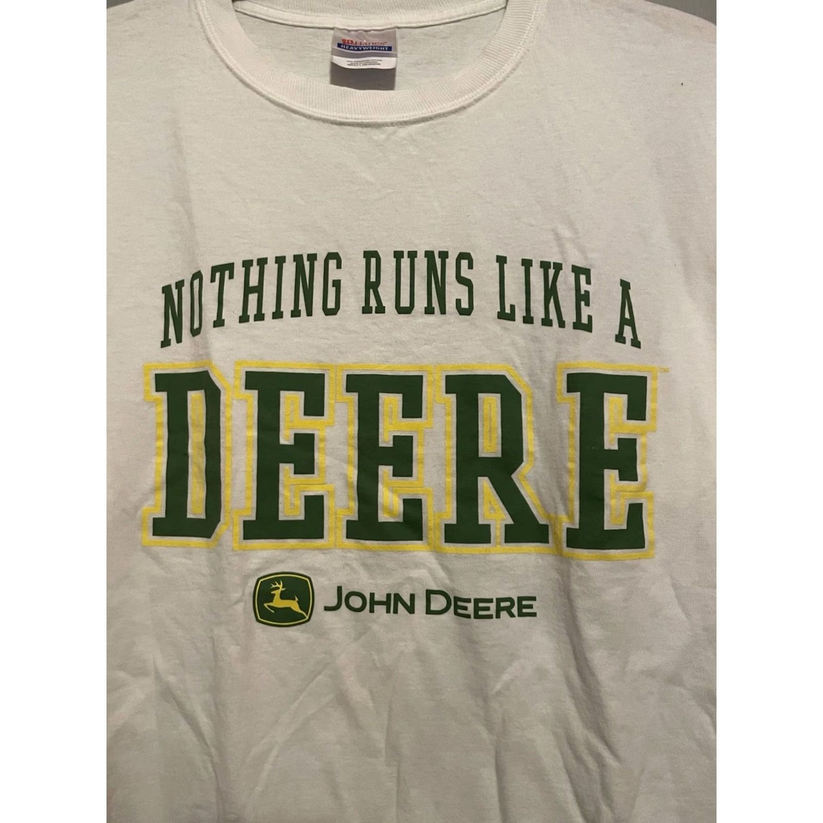 Hanes VINTAGE John Deere American Tractor Logo T-Shirt Size L White Mens Hanes C320 Logo 28” Length 21” Pit to Pit Toys & Hobbies? Size US L / EU 52-54 / 3 - 2 Thumbnail