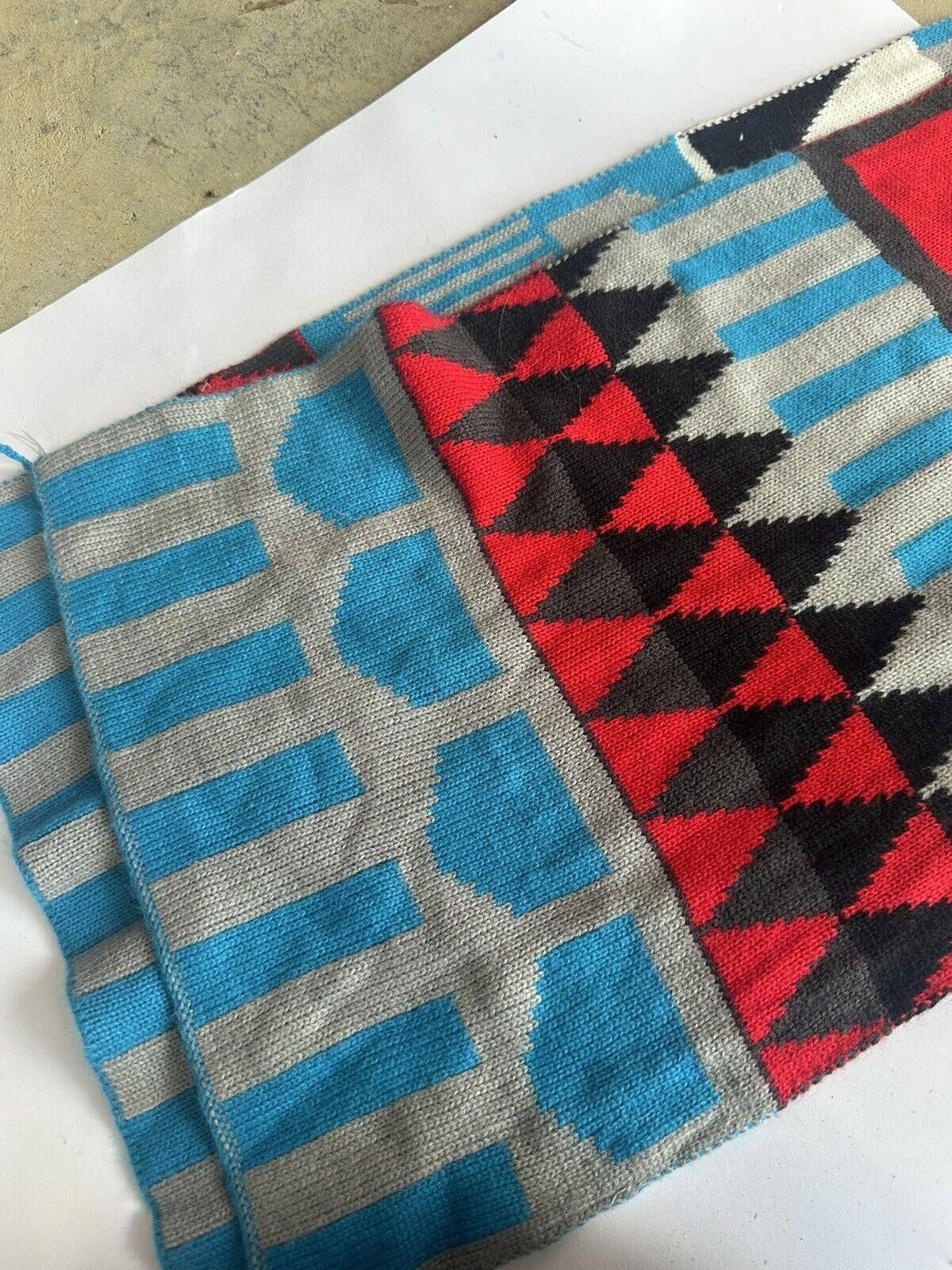 Designer Large Knit Scarf Tribal Pattern Acrylic Size ONE SIZE - 3 Thumbnail