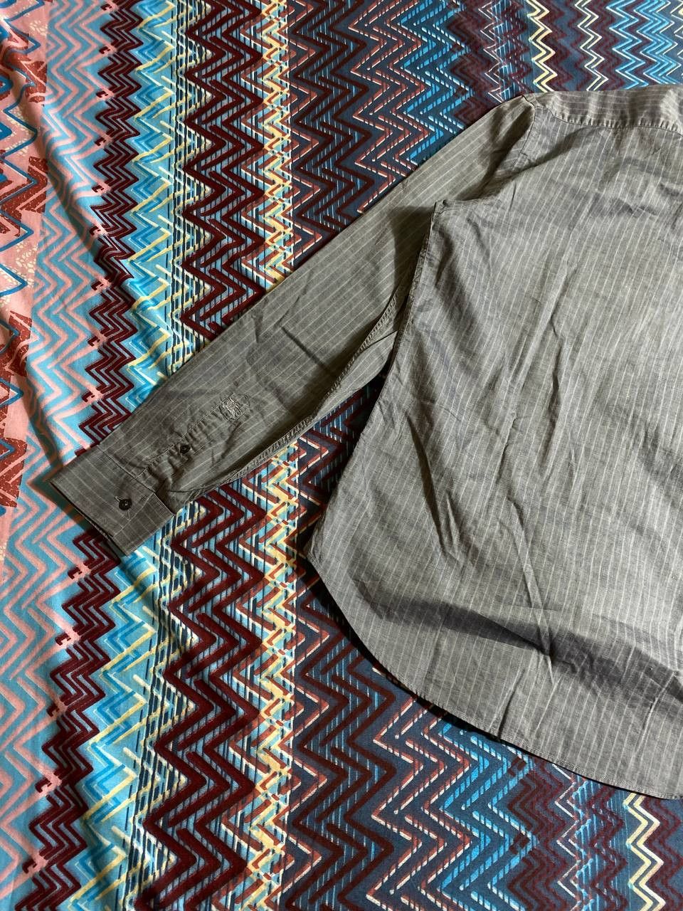 Burberry Vintage Y2K striped shirt Burberry gray Luxury streetwear Size US M / EU 48-50 / 2 - 17 Thumbnail