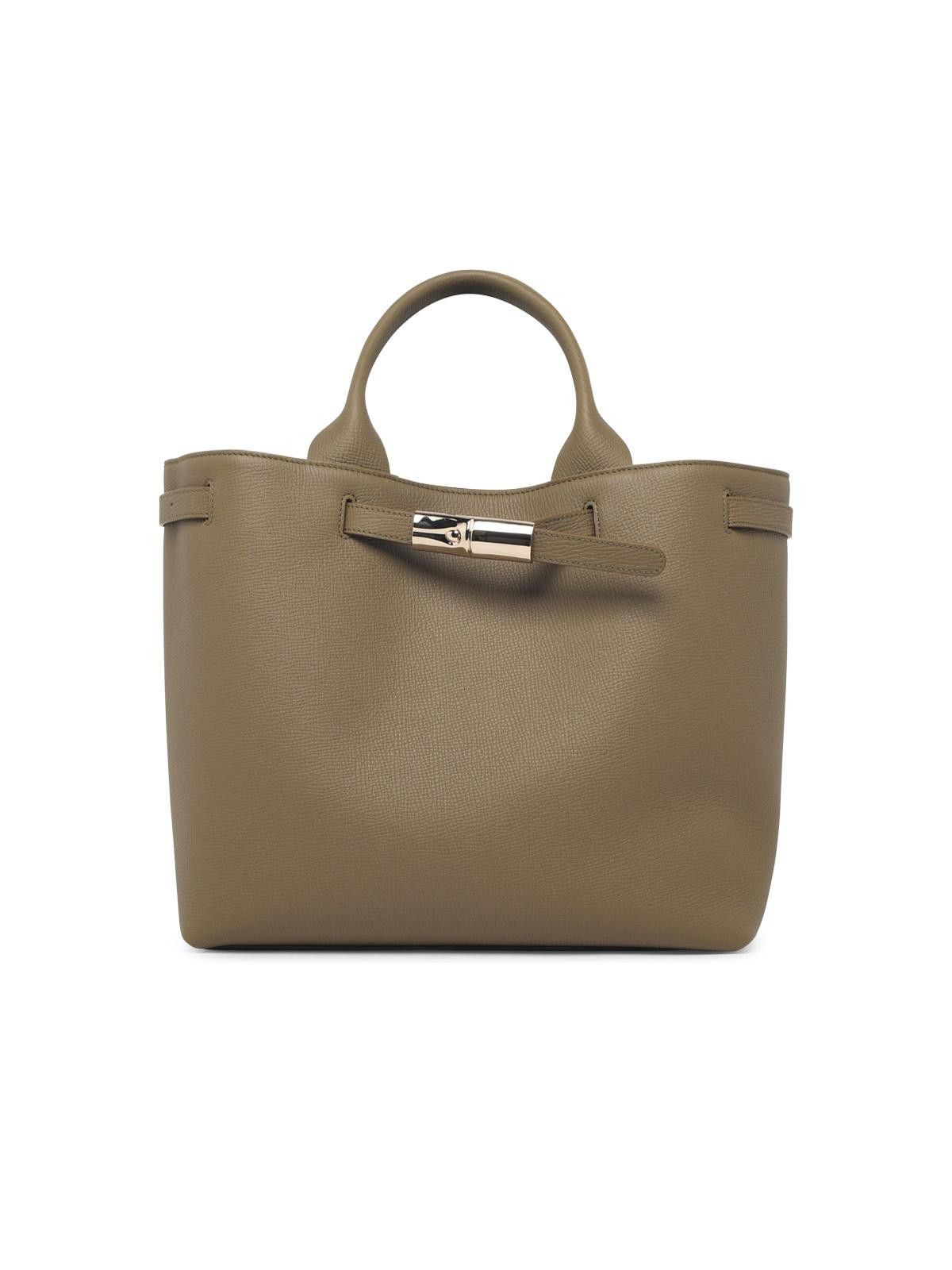 Longchamp LONGCHAMP 'L Le Smart' Leather 'Olive' Shopping Bag Size ONE SIZE - 1 Thumbnail