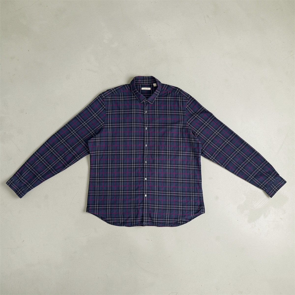 Burberry Burberry Brit Nova Check Blue Button Shirt Long Sleeve Size US XL / EU 56 / 4 - 1 Thumbnail
