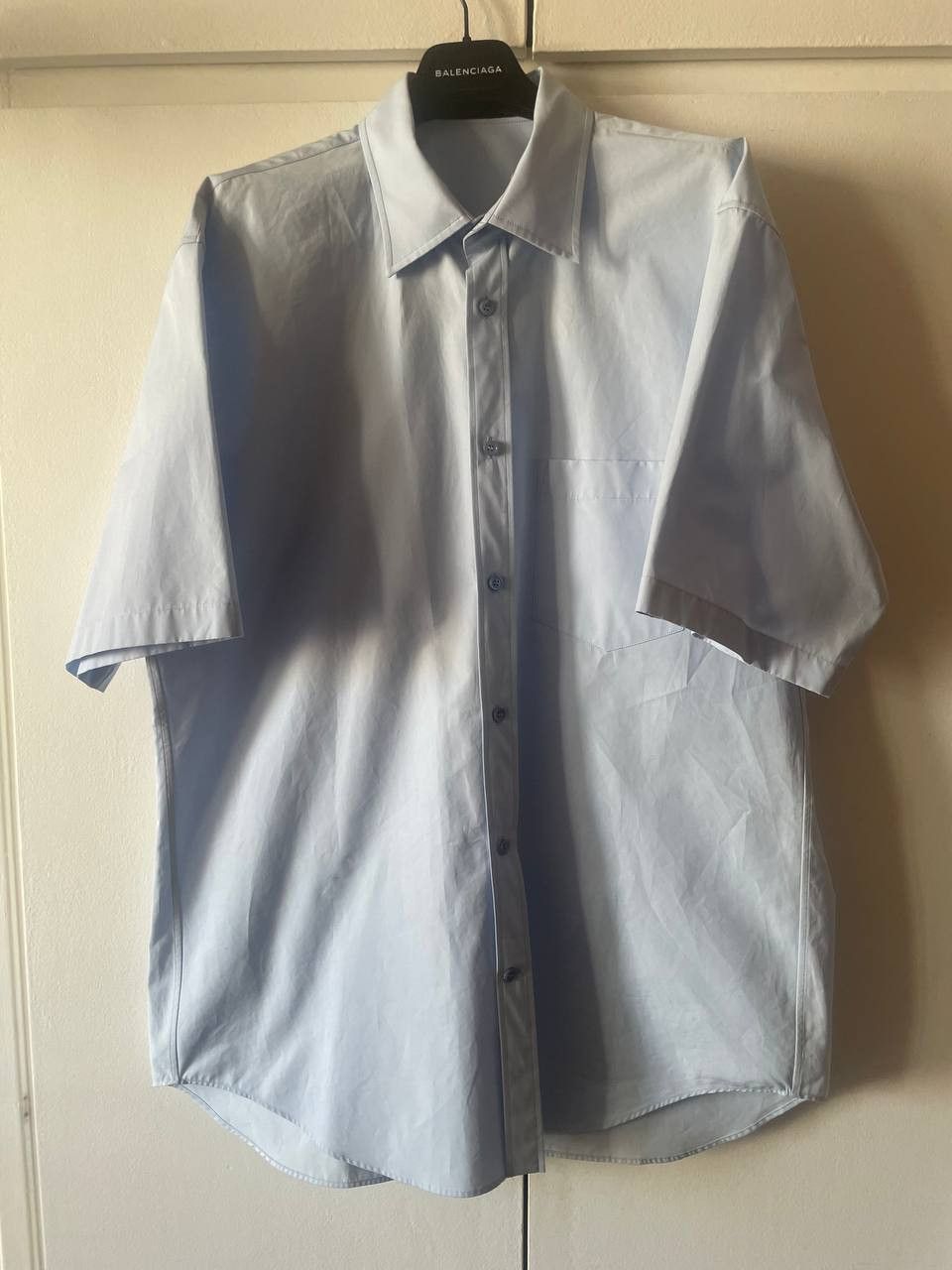 Oversized Europe Print Short Sleeve Shirt