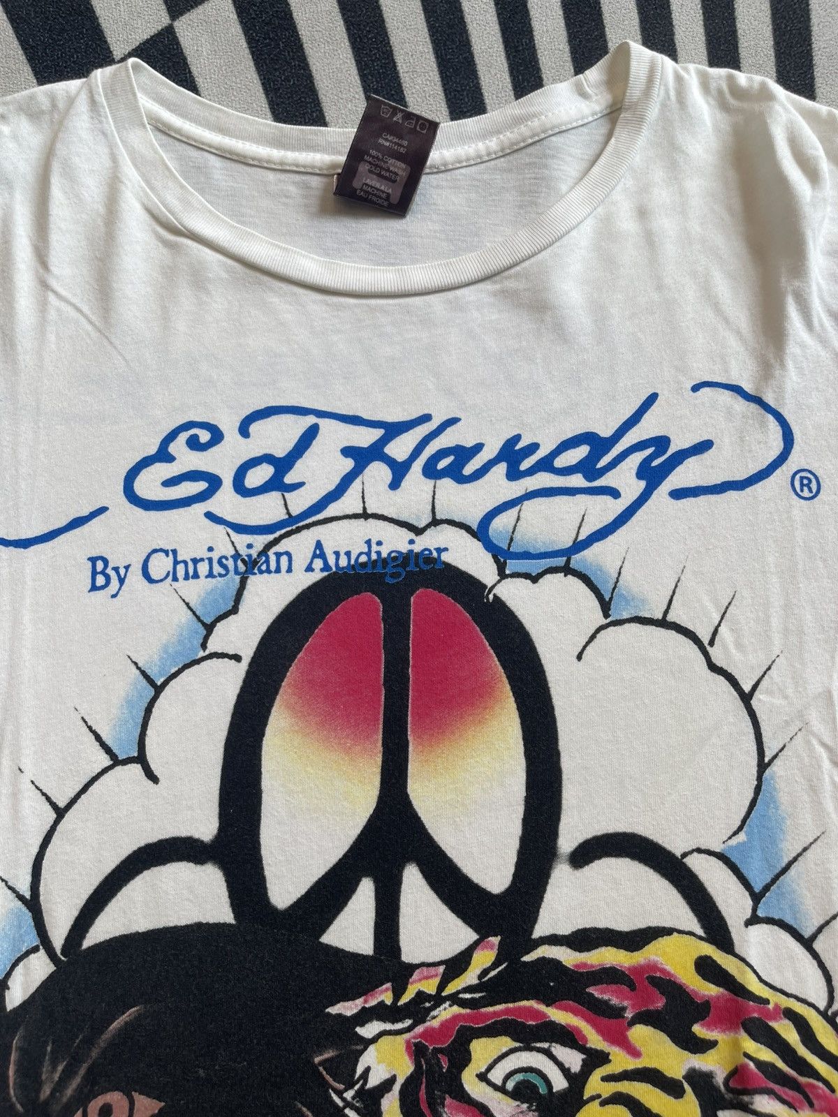 Ed Hardy Ed Hardy by Christian Audigier Panther Tiger Peace T-Shirt Size US L / EU 52-54 / 3 - 4 Thumbnail