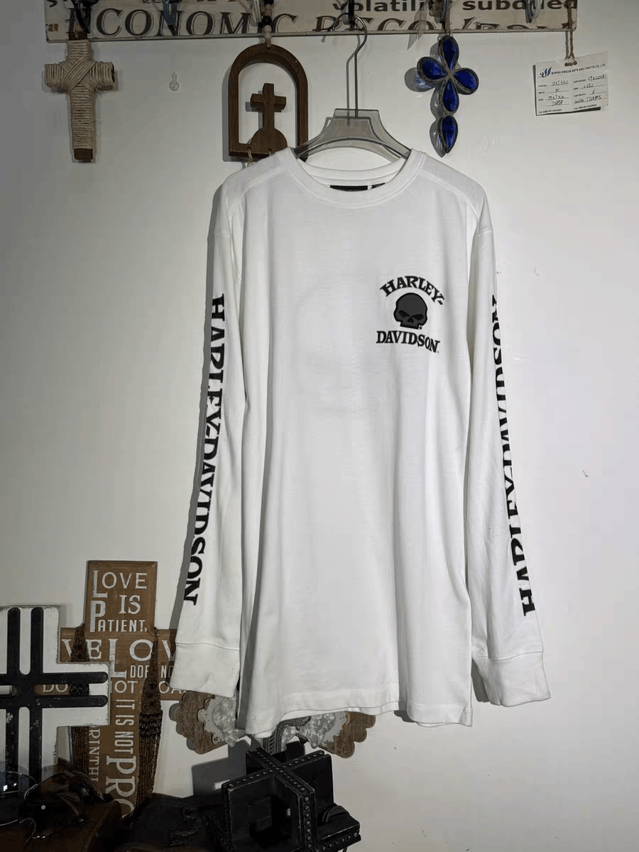 Harley Davidson harley davidson punisher styled skull long sleeved tshirt Size US L / EU 52-54 / 3 - 2 Thumbnail