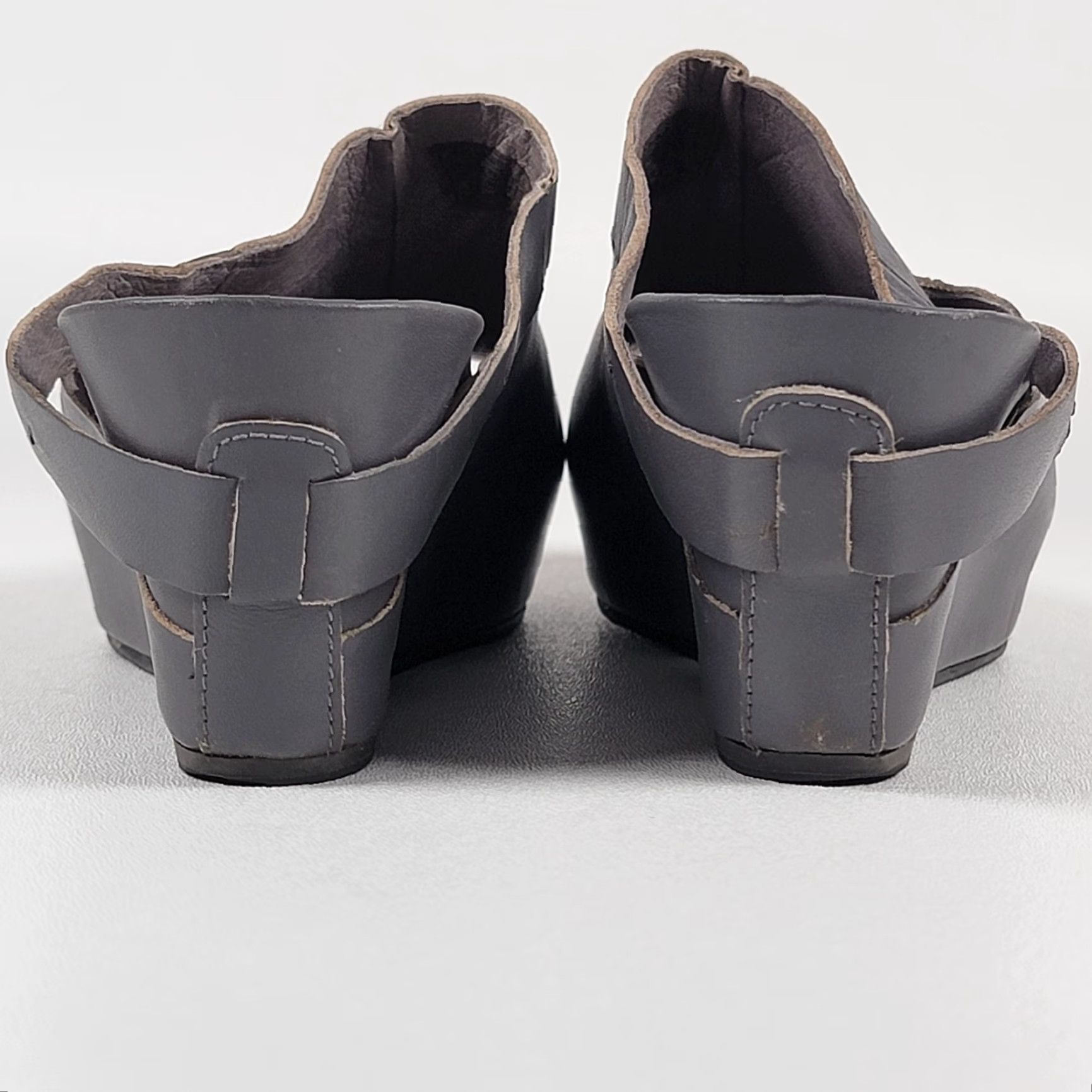 Vintage Tsubo Sandal Wedge Slide Black Size 7.5 US / 38.5 EU Womens Walking Casual Leather 1" Platform Size US 8 / IT 38 - 5 Thumbnail
