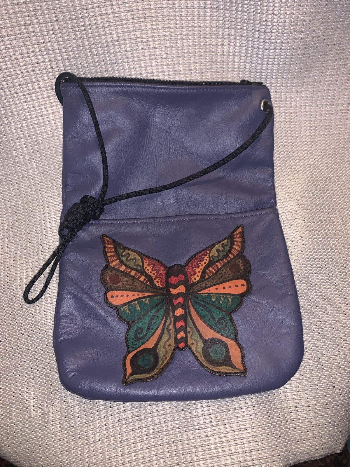 Other Butterfly Leather crossbody handmade zipper E.U.C Rare Size ONE SIZE - 6 Thumbnail