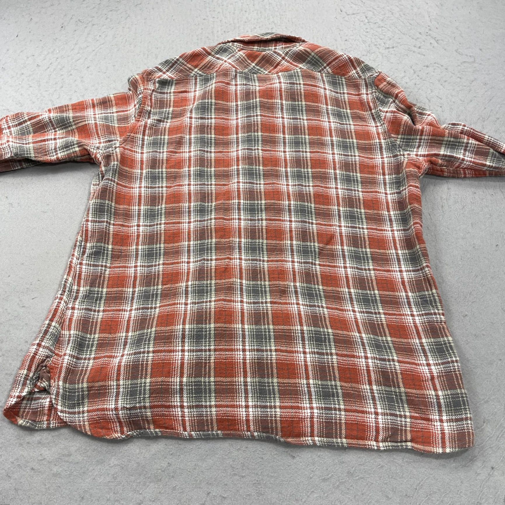 Schott Schott NYC Shirt Mens XL Orange Plaid 100% Cotton Flannel Casual Long Sleeve Size US XL / EU 56 / 4 - 6 Thumbnail