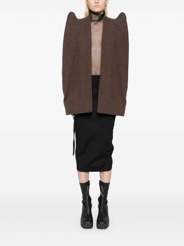 Rick Owens Rick Owens Giaca cloak fabric high shoulder jacket coat sha Size US L / EU 52-54 / 3 - 1 Thumbnail