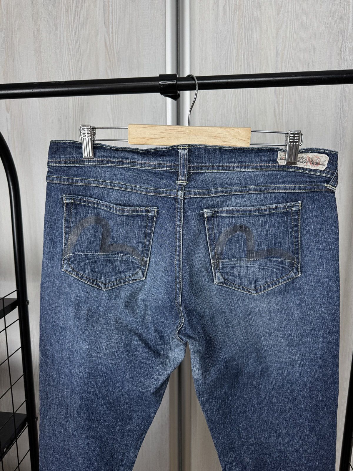 Evisu Evisu Puma Vintage 00s Washed Denim Y2K Flared Pants Jeans Size 34" / US 12 / IT 48 - 12 Thumbnail