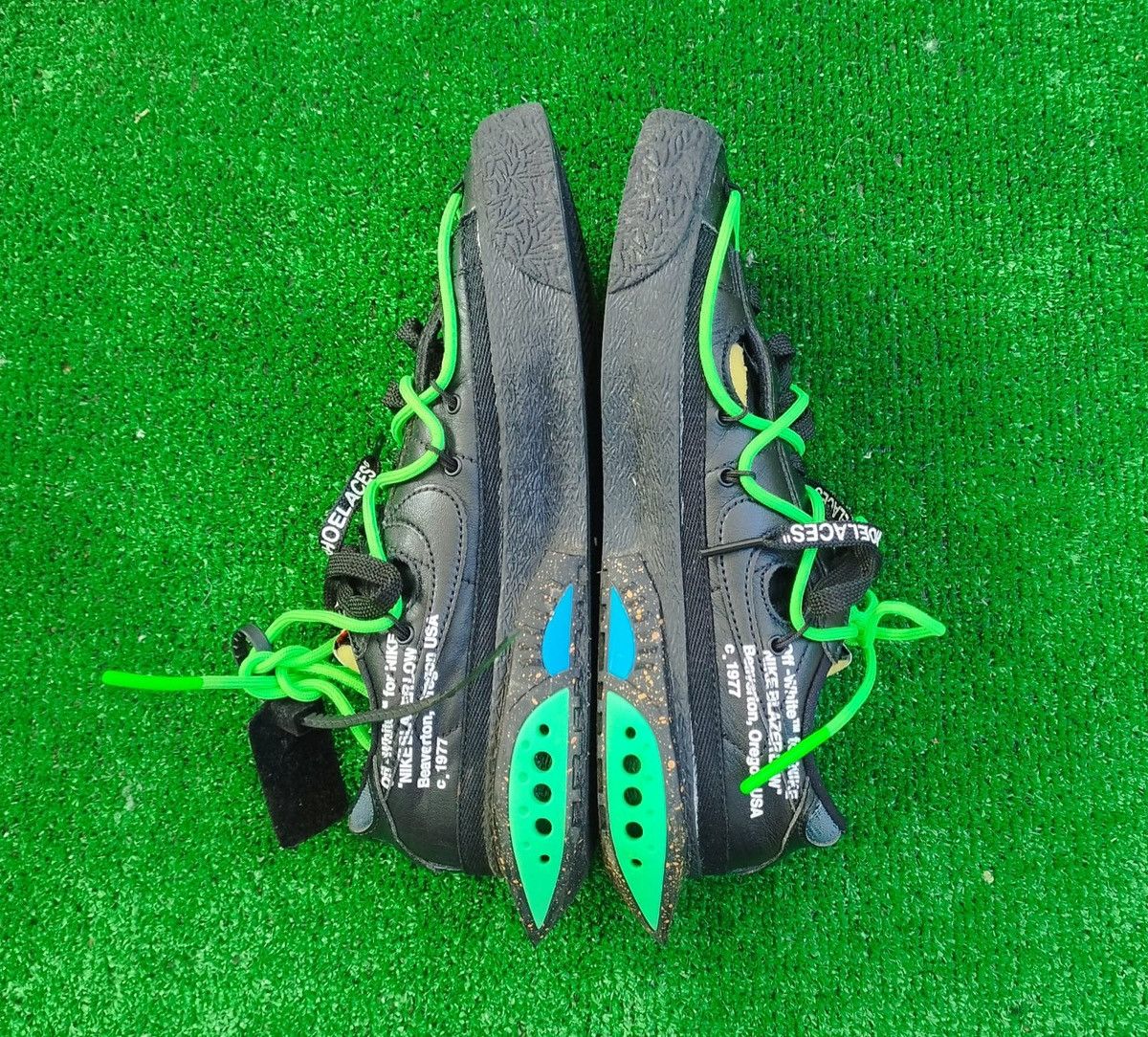 Nike × Off-White Shoes Nike Blazer Low 77 Off-White Electro Green Size US 7 / EU 40 - 4 Thumbnail