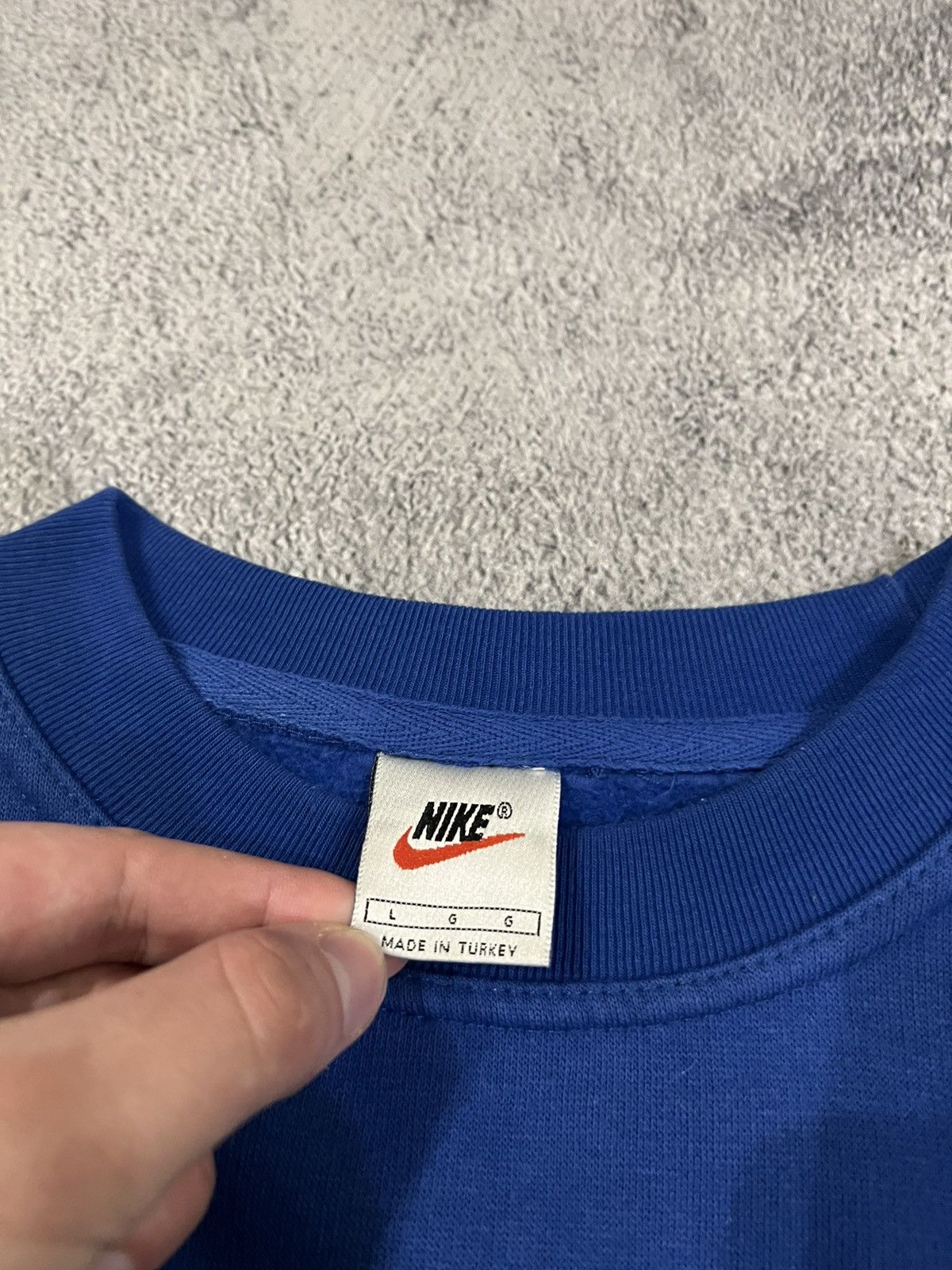 Nike × Vintage Vintage Y2k Nike 💙 Big Swoosh Logo Sweatshirt 90’s Size US L / EU 52-54 / 3 - 7 Thumbnail