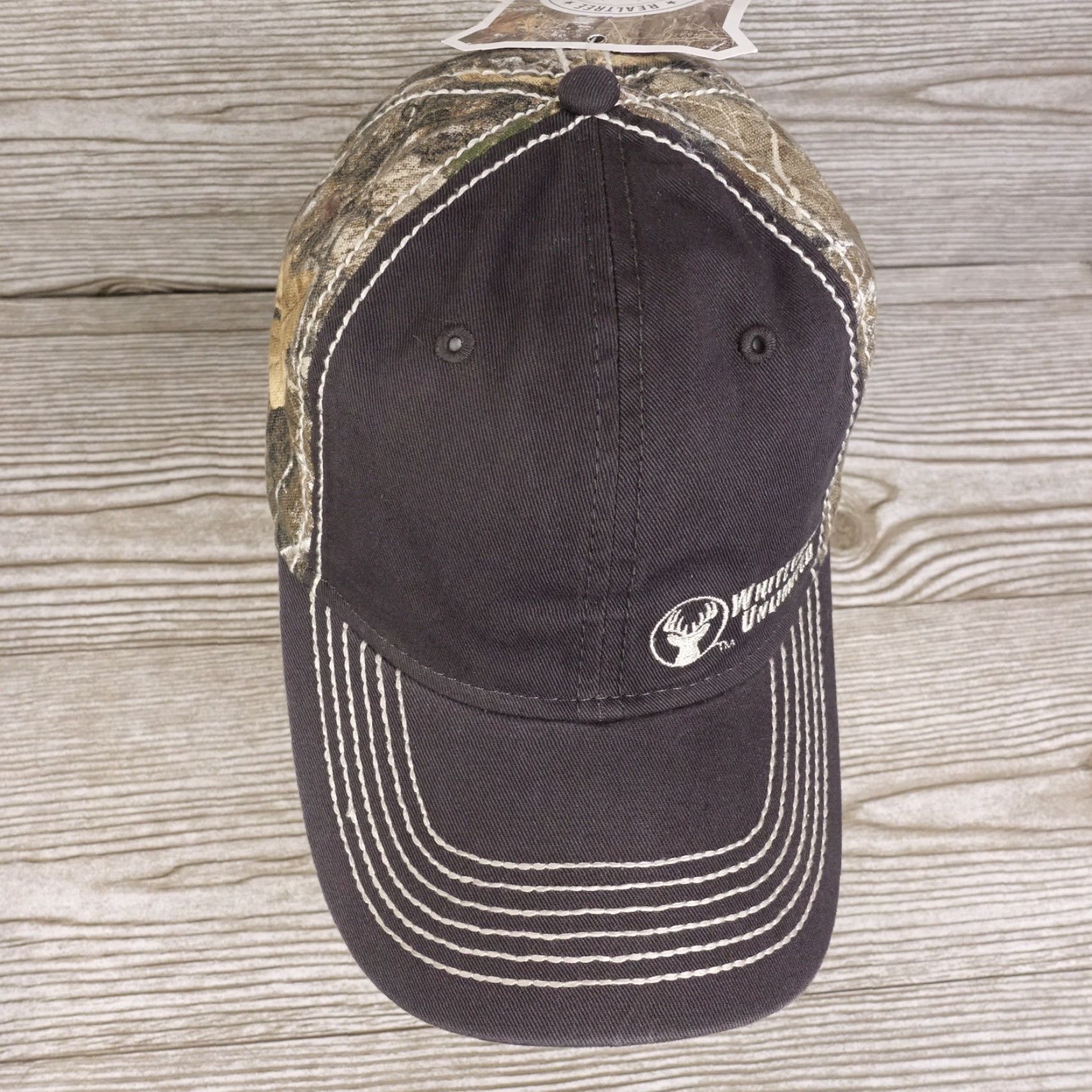 Realtree WHITETAILS UNLIMITED REAL TREE CAMO ADJUSTABLE BASEBALL HAT CAP MULTICOLOR ADULT ONE SIZE UNISEX Size ONE SIZE - 3 Thumbnail