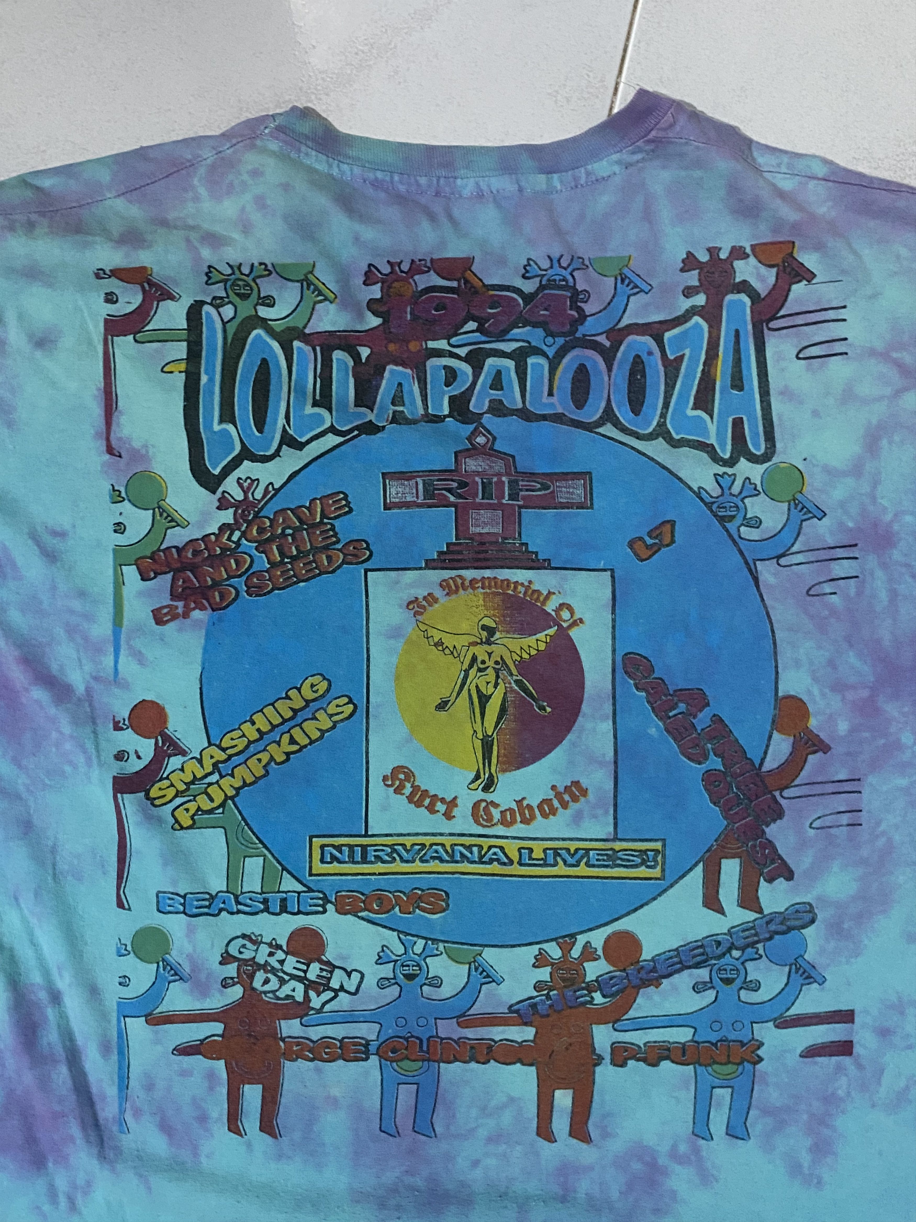 Band Tees Vintage 90s Lollapalooza RIP Kurt cobain Nirvana Shirt Size US XL / EU 56 / 4 - 10 Thumbnail