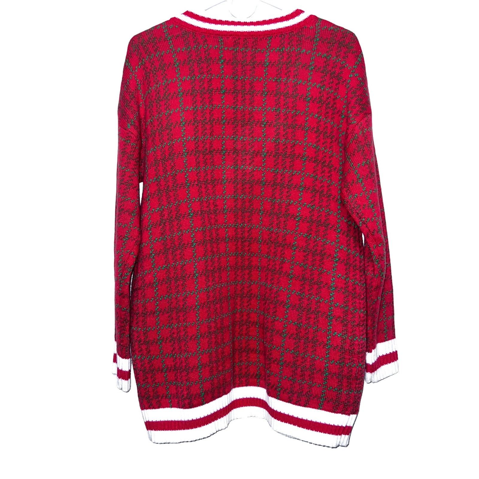 Other Joyland Long Sleeve Varsity Ugly Christmas Sweater Santa LG Size M / US 6-8 / IT 42-44 - 3 Thumbnail