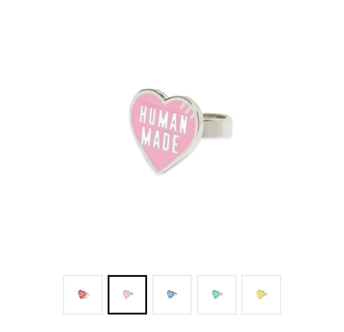 Human Made Adjustable Heart Ring Pink