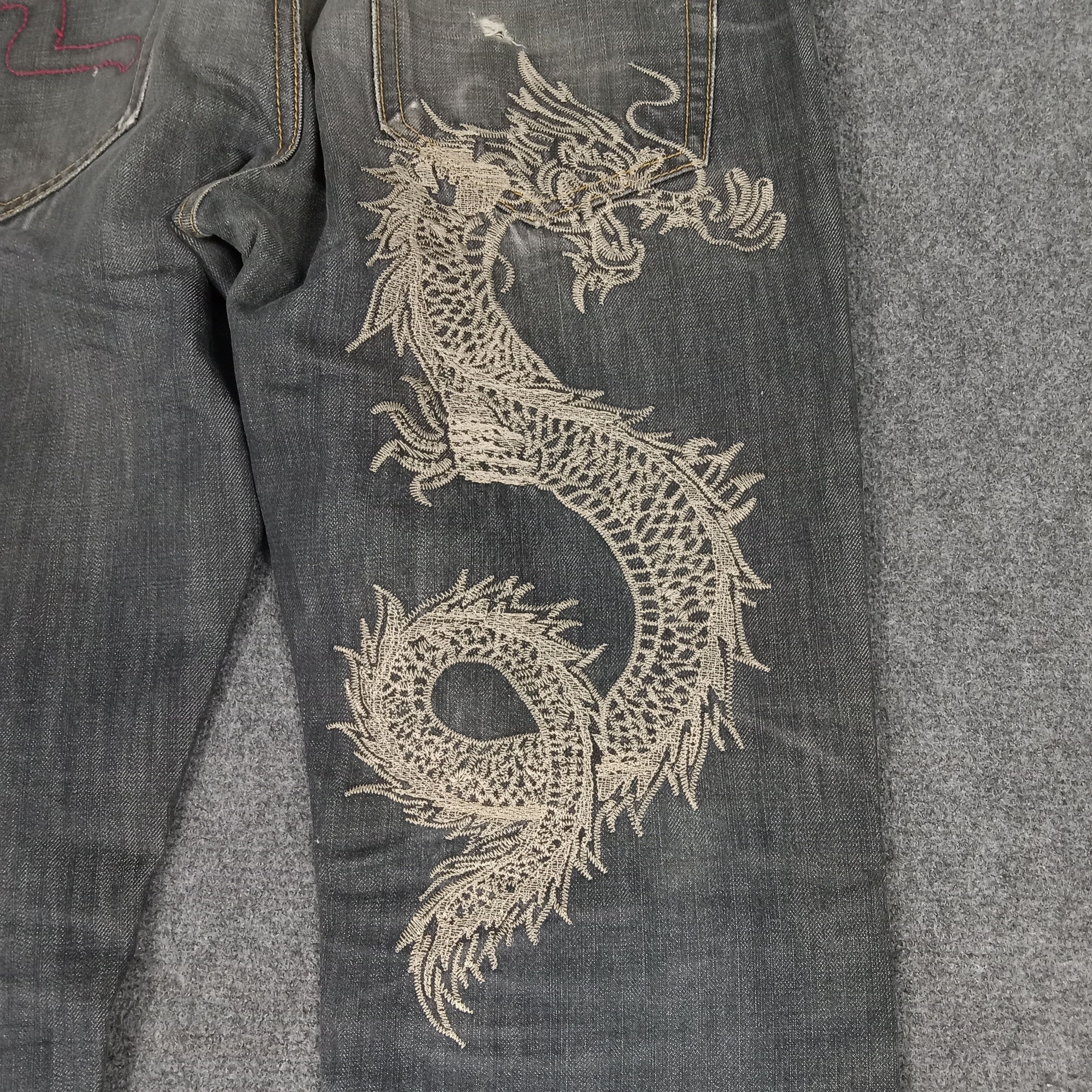 Japanese Brand × Vintage Evisu Japanese Brand Daicock Custom Art Denim Jeans Size US 31 - 2 Thumbnail