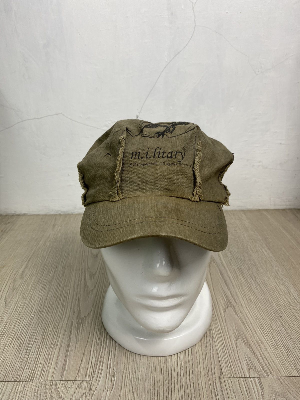 If Six Was Nine × Japanese Brand × Le Grande Bleu (L.G.B.) 2000s Distressed military hat Size ONE SIZE - 4 Thumbnail