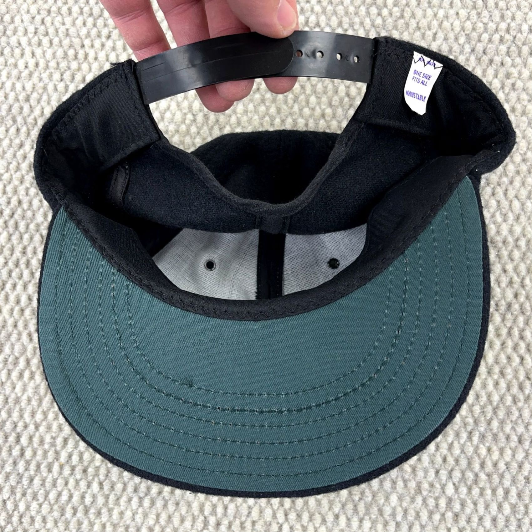 Coal VINTAGE Erckhoff Trucker Hat Cap Black Wool Snapback Made In USA Coal Mining 80s 90s Mens Size ONE SIZE - 7 Thumbnail