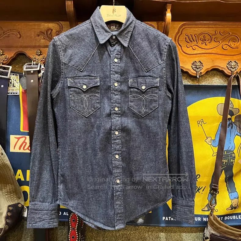 RRL Ralph Lauren RRL Ralph Lauren Western denim shirt Size US S / EU 44-46 / 1 - 1 Thumbnail