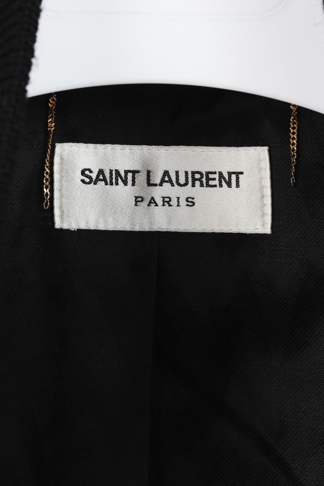 Yves Saint Laurent Saint Laurent Teddy Varsity Black White Jacket Size S / US 4 / IT 40 - 4 Thumbnail