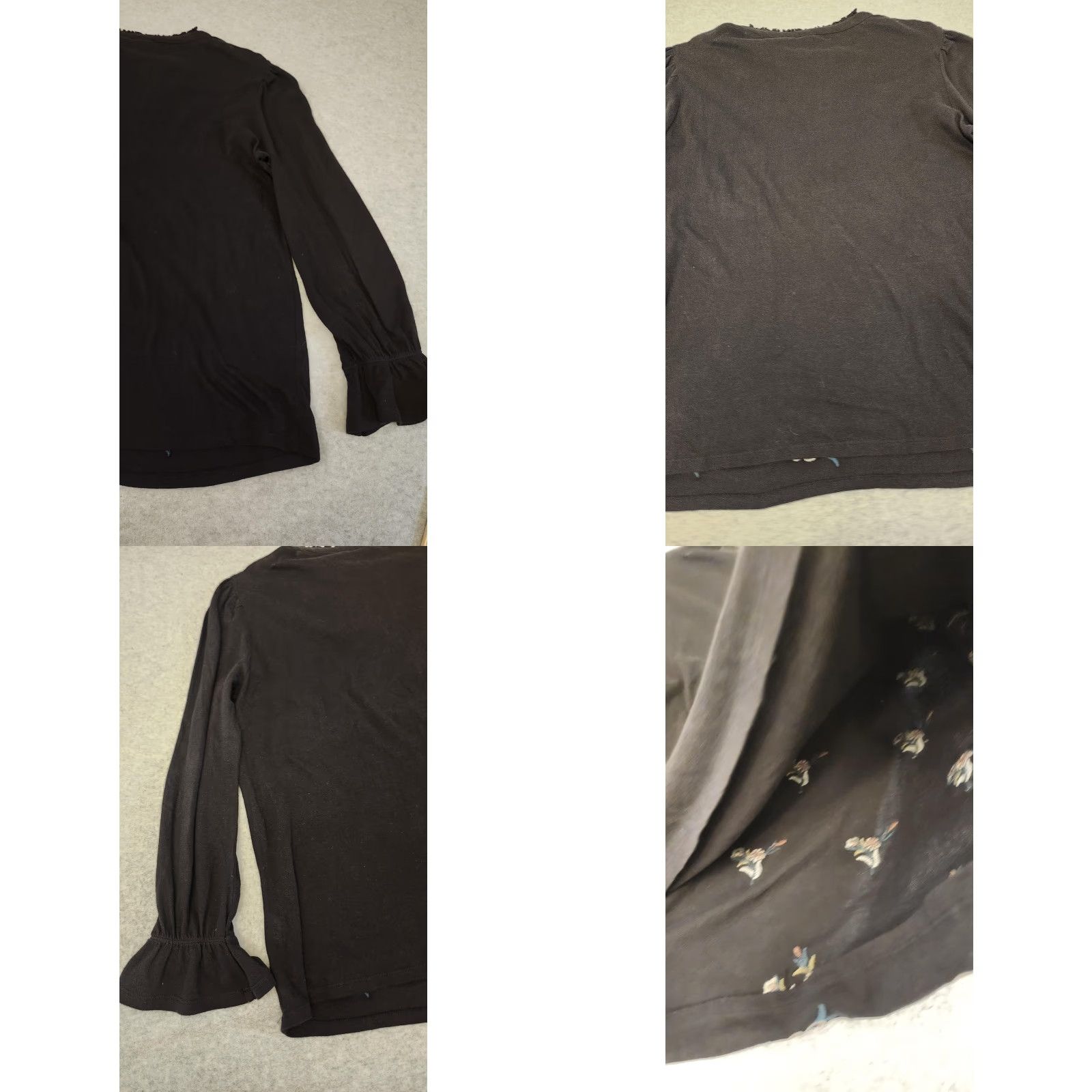 Lucky Brand Lucky Brand Shirt Womens Large Black Embroidered Floral Boho Tunic Top Size L / US 10 / IT 46 - 8 Thumbnail