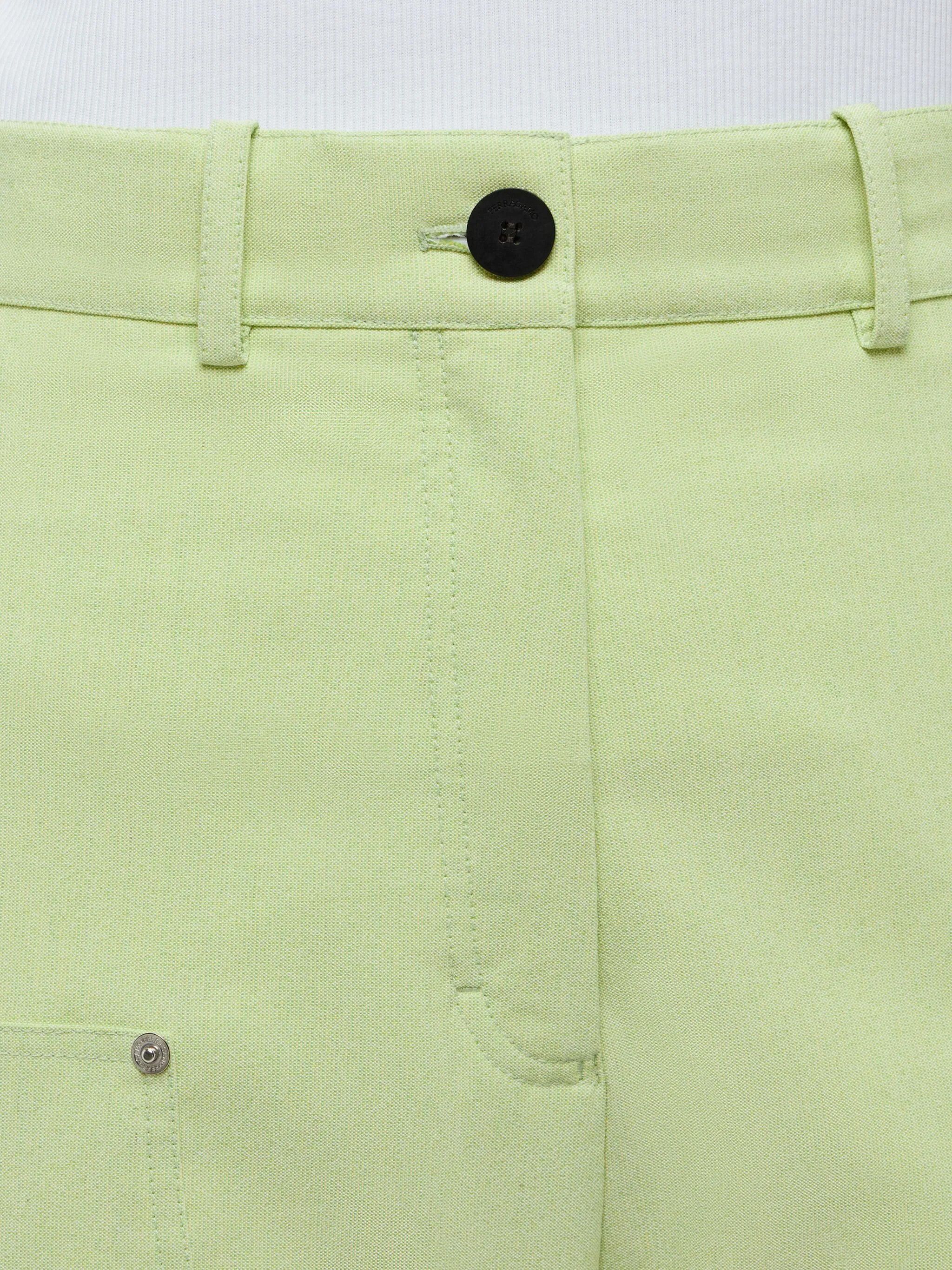 Salvatore Ferragamo o1s1rm0126 Hi Waisted Carpenter Pant in Lime Green Size 28" / US 6 / IT 42 - 5 Thumbnail