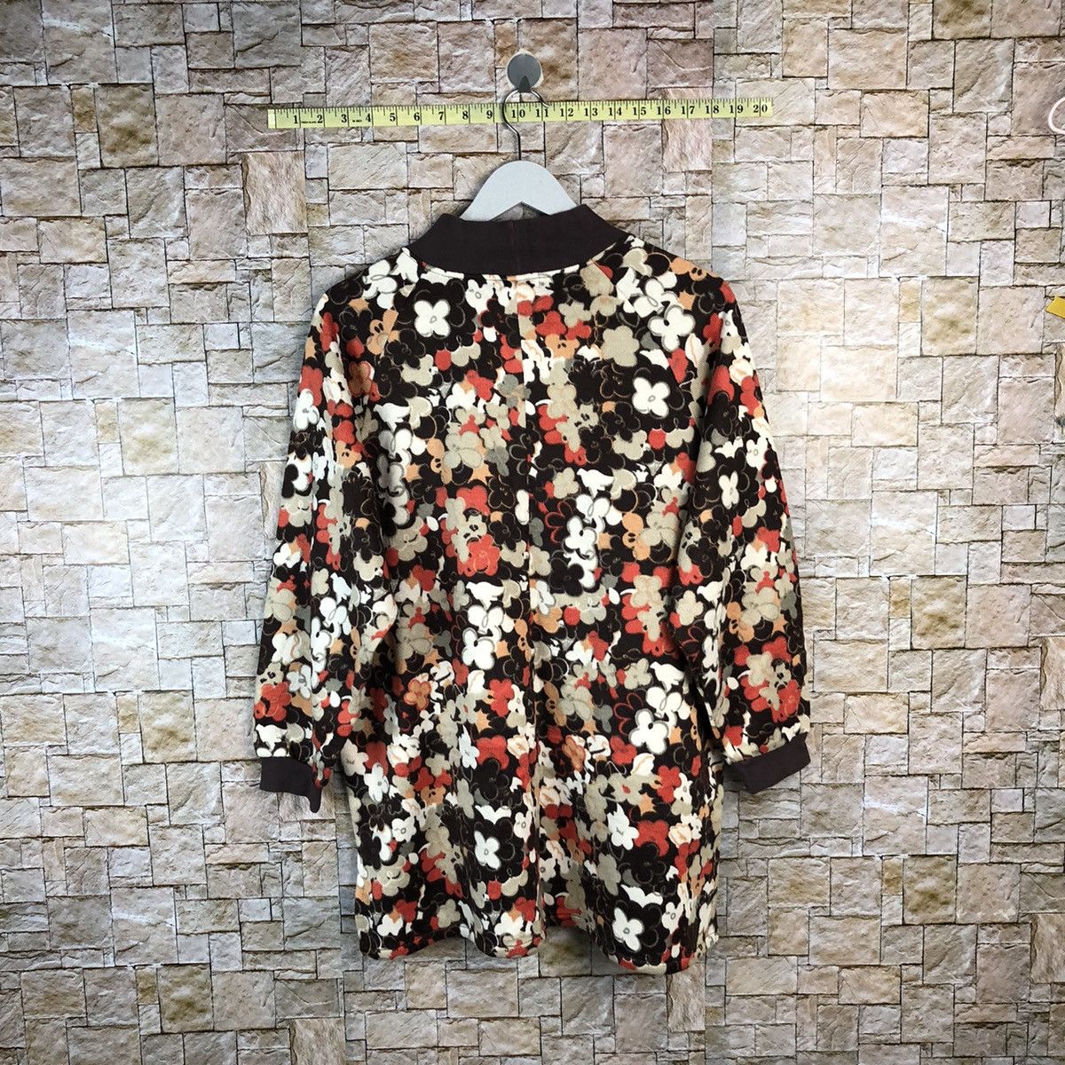 Homespun Knitwear × Japanese Brand × Vintage Japanese Brand vintage art flower Brown Knitwear #A1104 Size L / US 10 / IT 46 - 12 Thumbnail