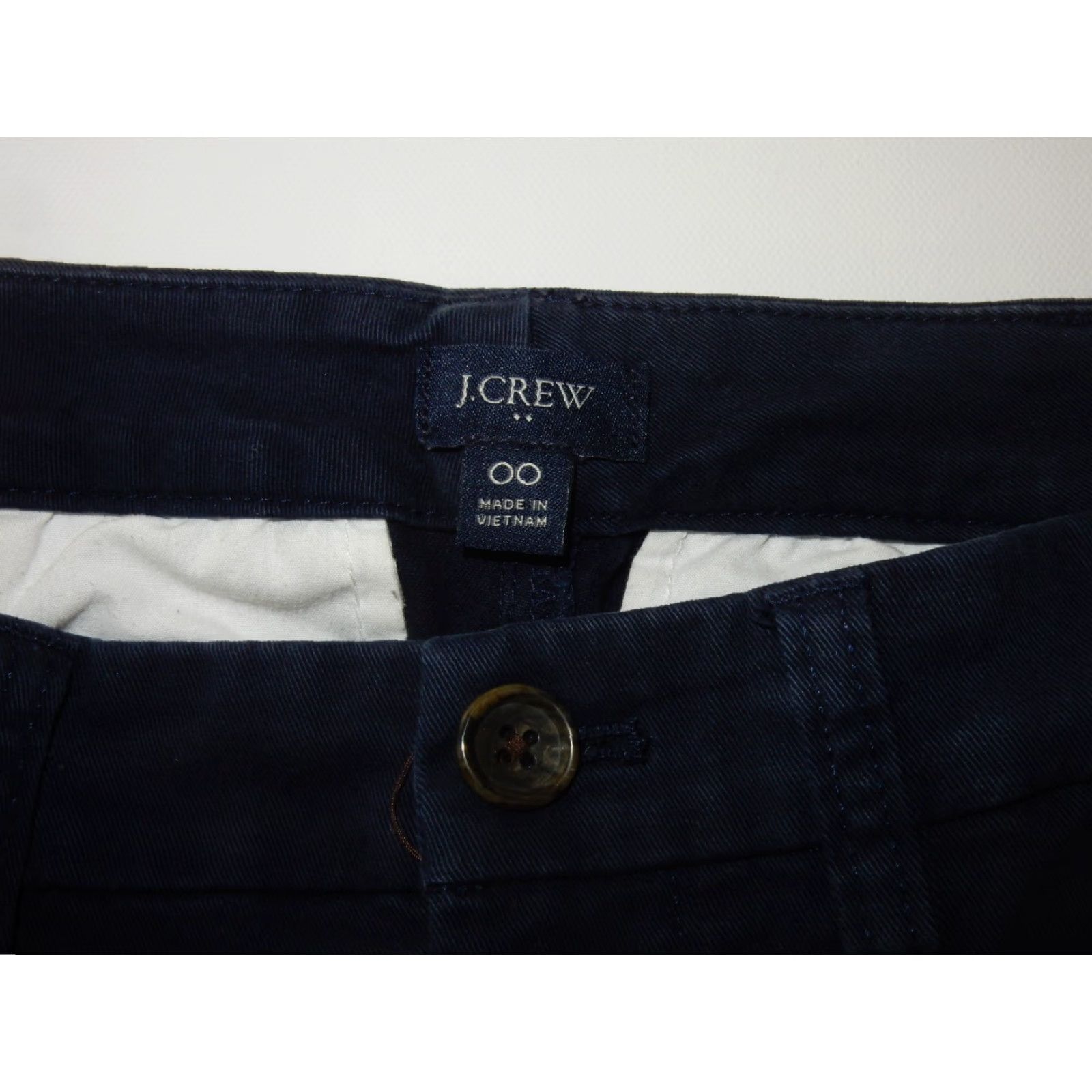 J.Crew J.CREW Khaki Pants Flat Front Blue 00 28x28 Womens Cotton Front Type Flat Front Size 24" / US 00 / IT 34 - 4 Thumbnail