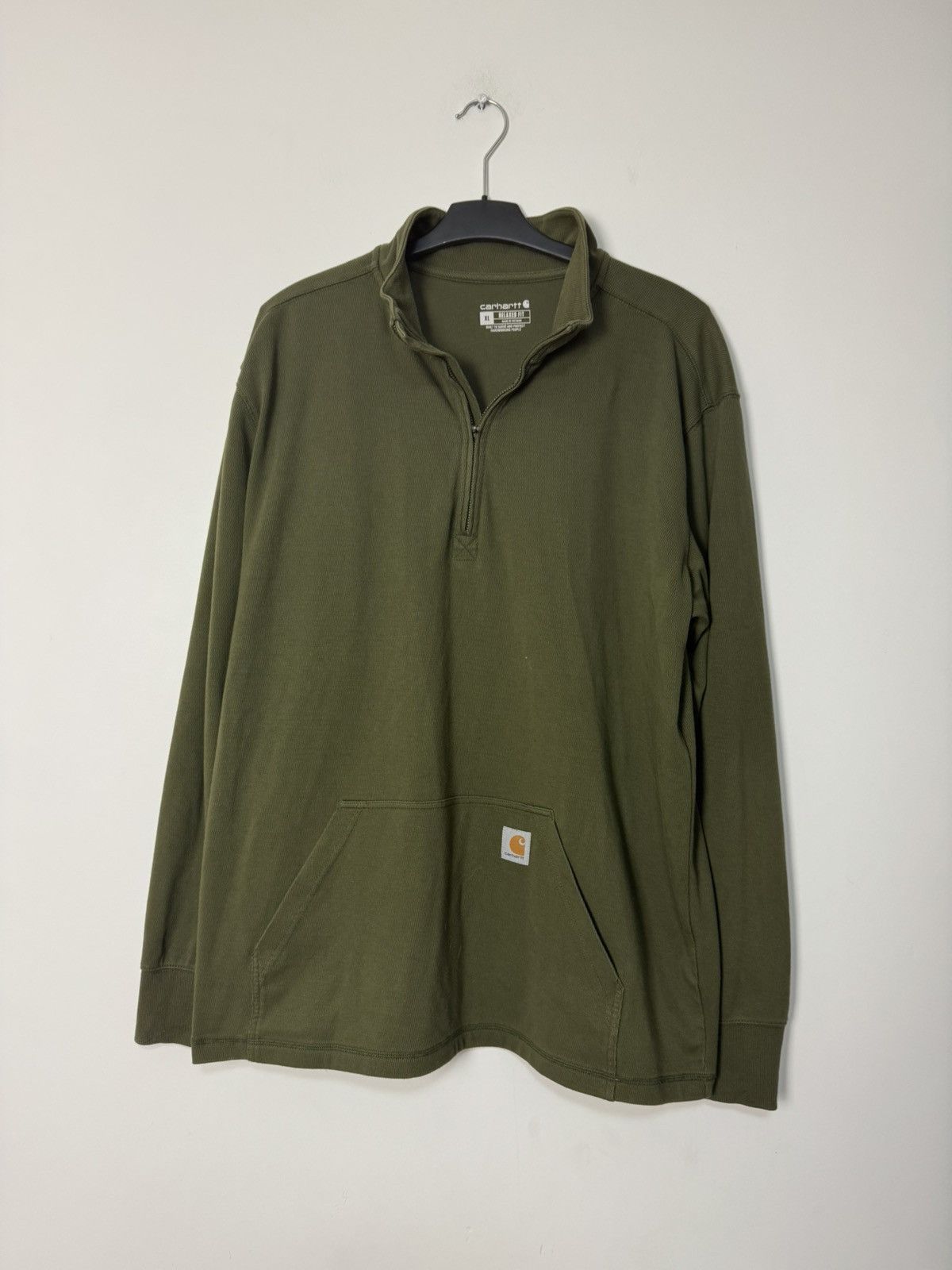 Carhartt Vintage Carhartt Quarter Zip In Olive XL Streetwear Vintage Size US XL / EU 56 / 4 - 1 Thumbnail