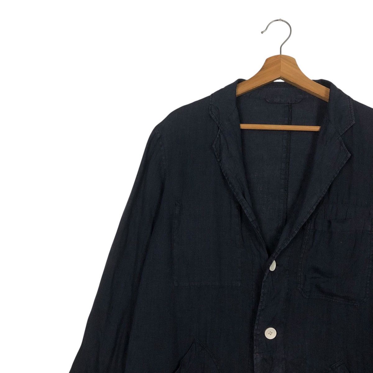 Beams Plus 📌Rich Blue Vintage Long Jacket Beams Plus Issey Miyake Size US M / EU 48-50 / 2 - 8 Thumbnail