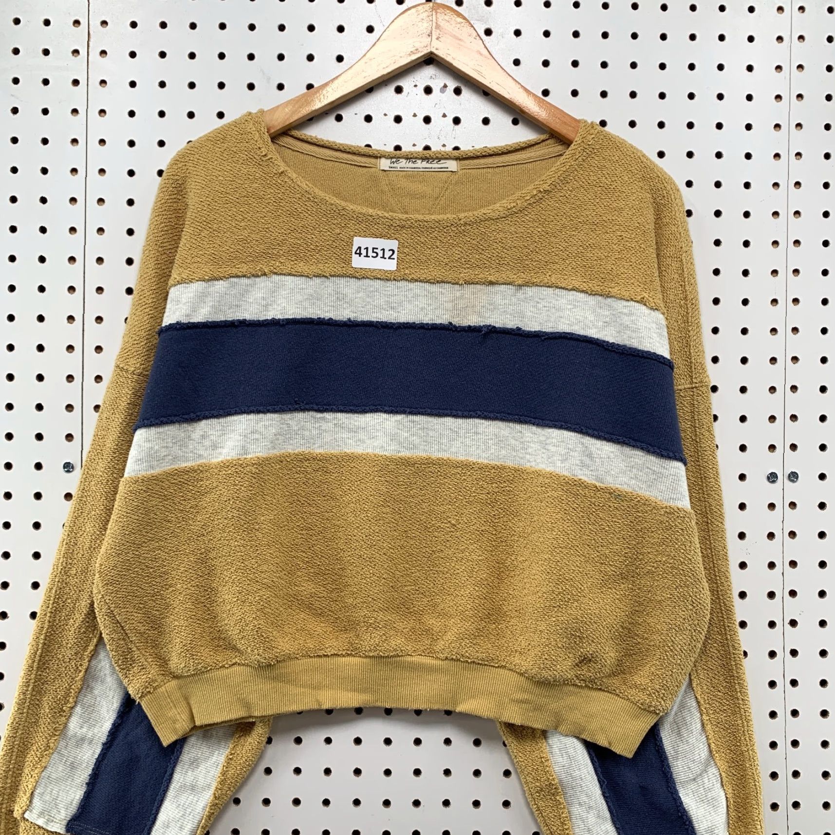 Free People We The Free People Palo Alto Women Sweatshirt S Brown Distressed Cropped 22x18.5 Size S / US 4 / IT 40 - 4 Thumbnail