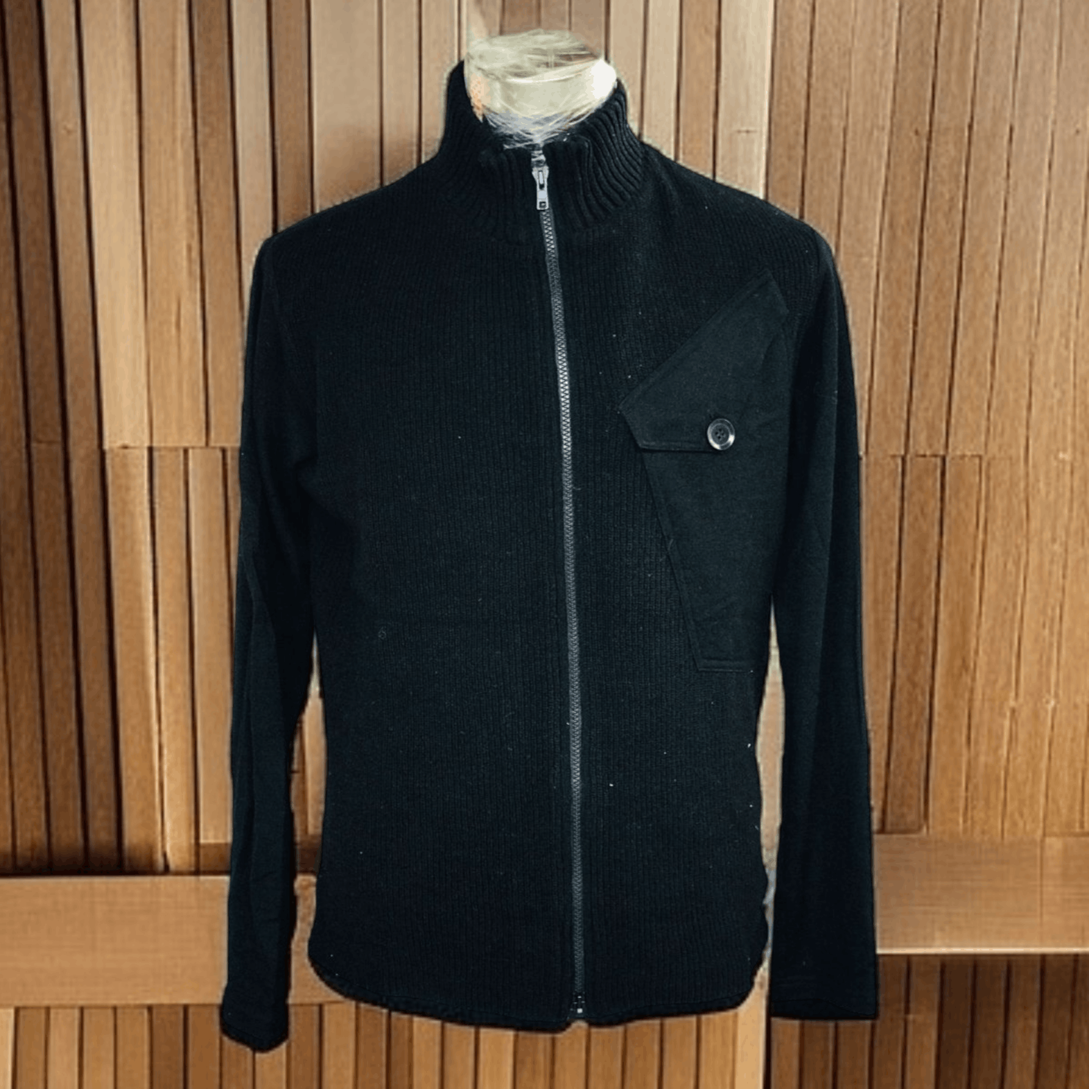 Y's × Yohji Yamamoto Y's Yohji Yamamoto Zip Up Big Left Pocket Knitwear Size US M / EU 48-50 / 2 - 1 Thumbnail