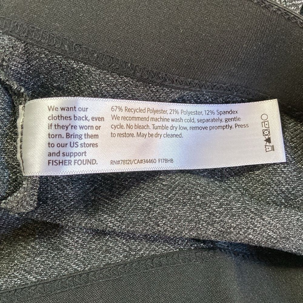 Eileen Fisher Eileen Fisher Herringbone Pull On Pants Size L Gray Print Size 31" - 7 Thumbnail