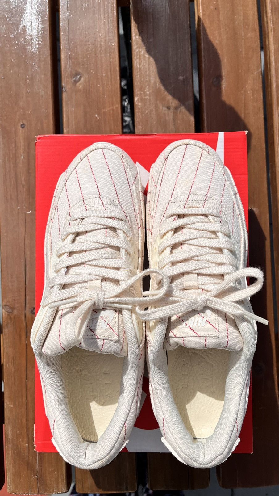 Nike NIKE AIR MAX 90 PINSTRIPE-NATURAL CHILLI Size US 10.5 / EU 43-44 - 5 Thumbnail