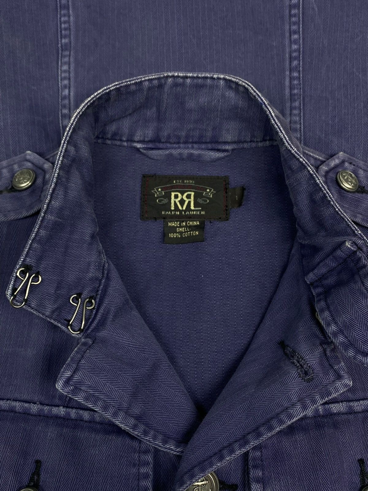 RRL Ralph Lauren RRL Double R Ralph Lauren Vintage Denim Jacket Officer Vibe Size S / US 4 / IT 40 - 18 Thumbnail