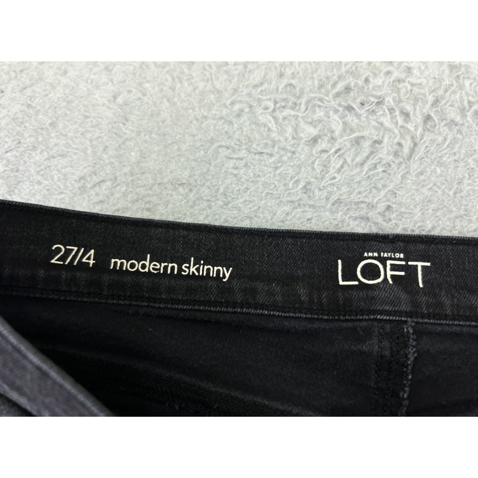 Ann Taylor Ann Taylor Jeans Womens 4 Black Denim Skinny Cotton 29x30 Loft Modern Bend Size 27" / US 4 / IT 40 - 6 Thumbnail