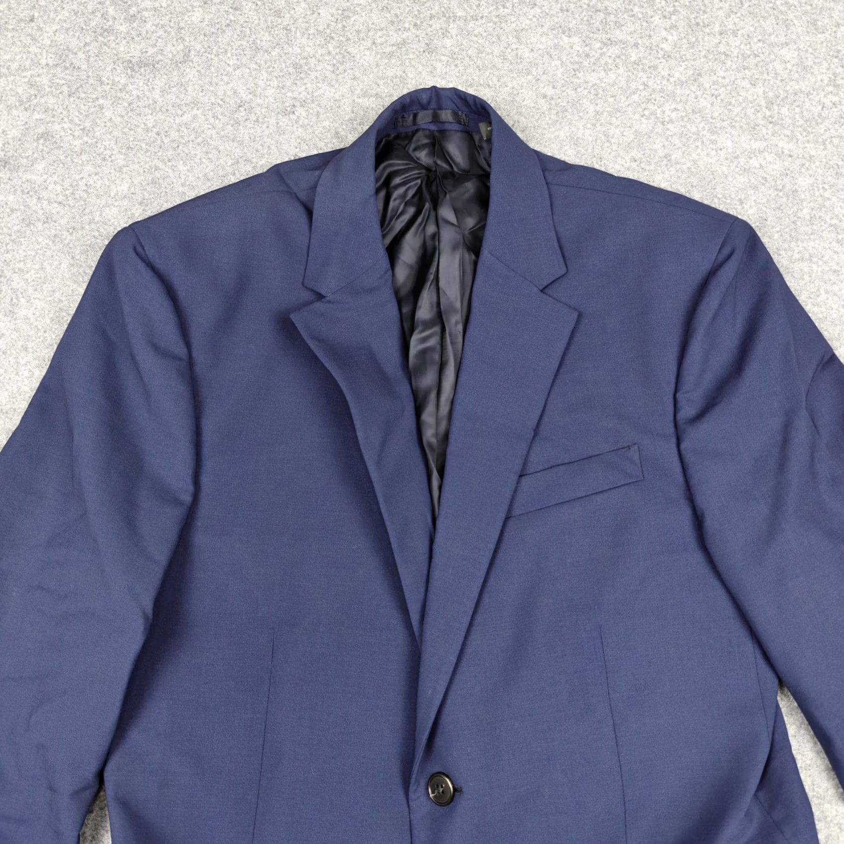 Theory Theory Blazer Mens 40R Blue Wool Stretch Two Button Suit Jacket Notch Lapel Size 40R - 2 Thumbnail