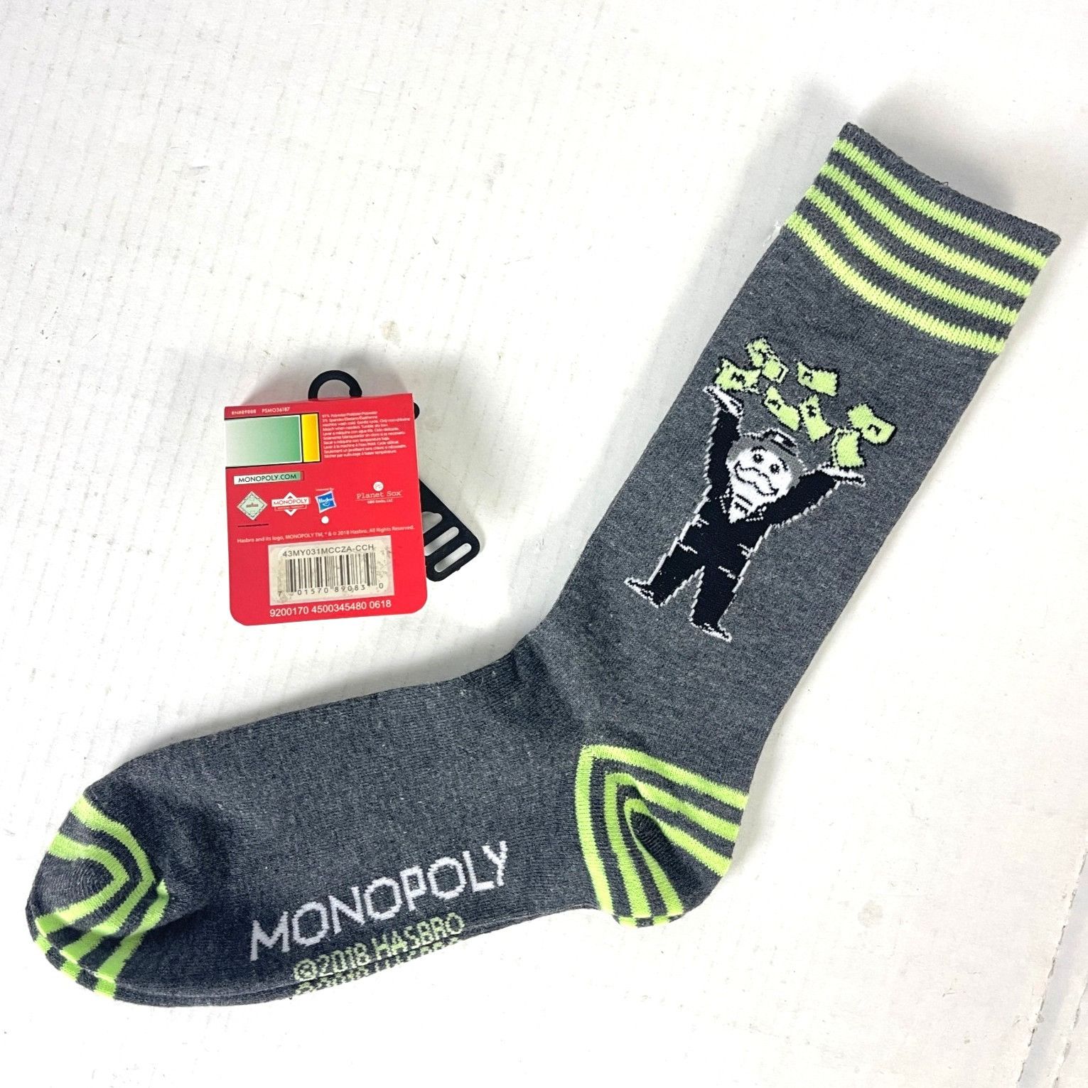 Other Monopoly Money Mens Socks size 6-12 Hasbro 2018 Classic Boar Size ONE SIZE - 2 Thumbnail